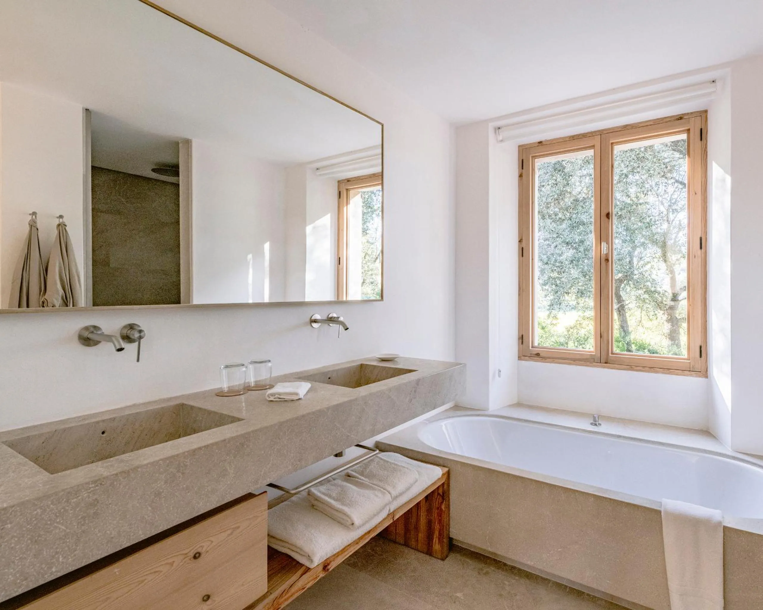Bathroom, Bed in Es Raco d'Arta, Mallorca, a Member of Design Hotels
