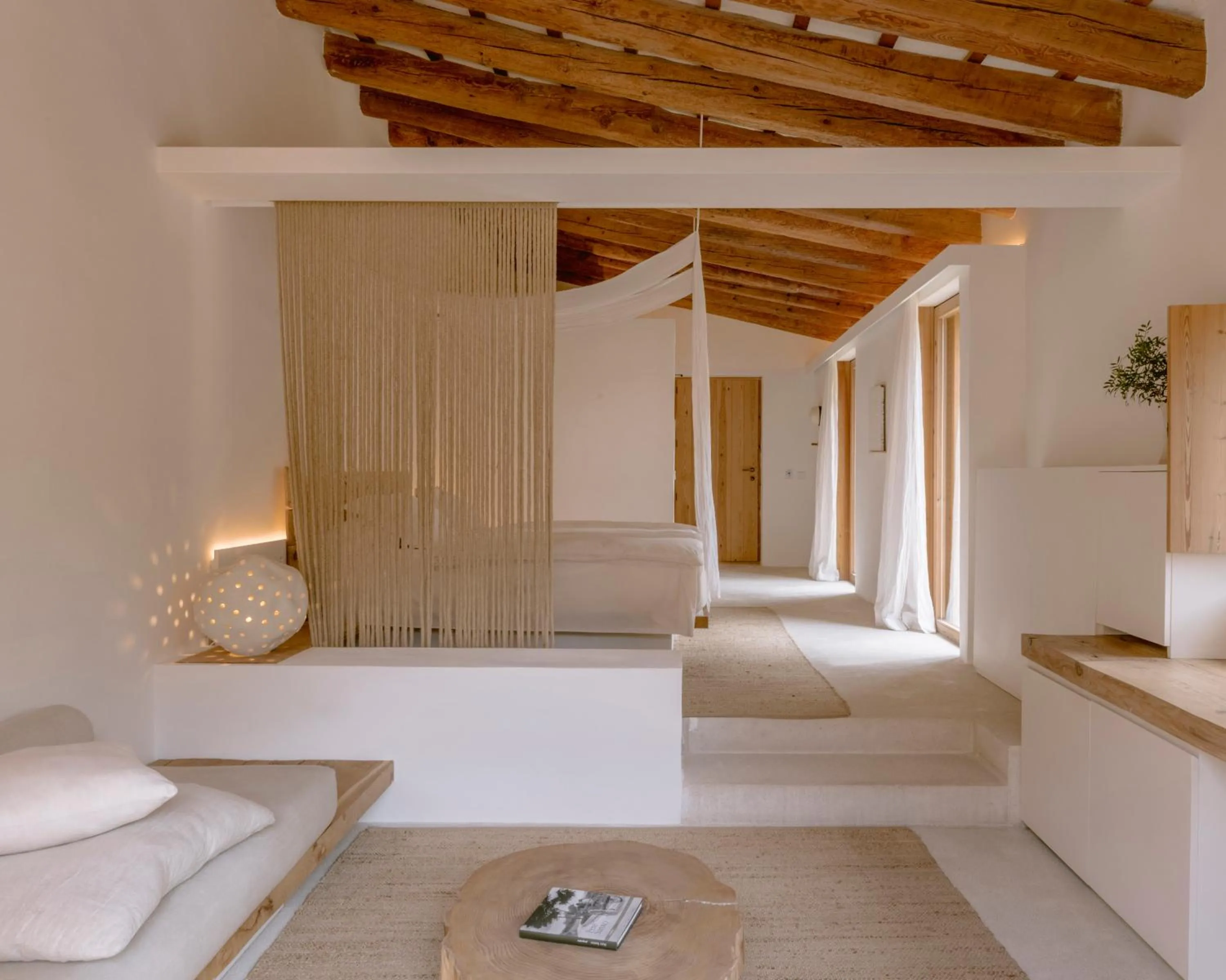 Living room, Bed in Es Raco d'Arta, Mallorca, a Member of Design Hotels