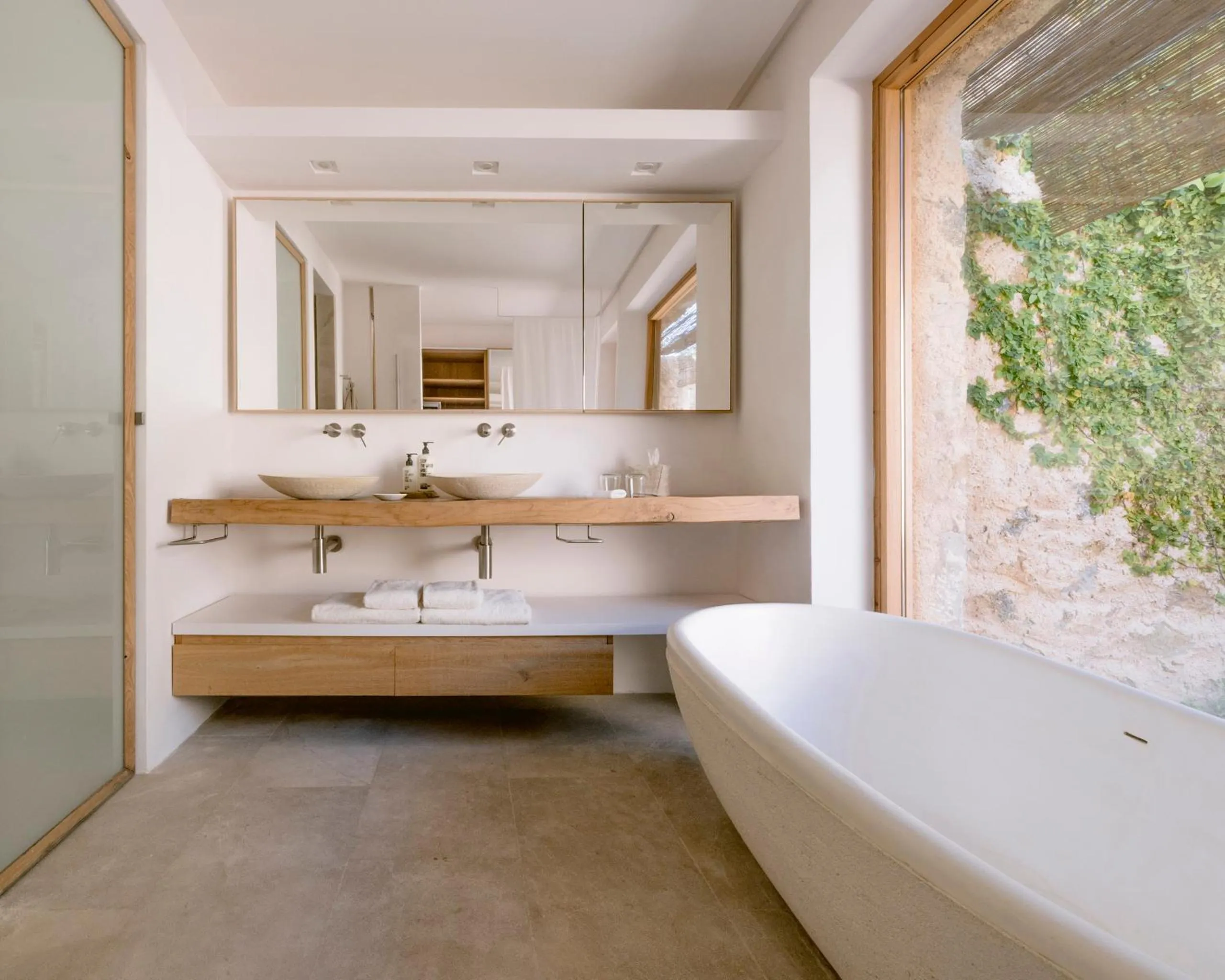 Bathroom, Bed in Es Raco d'Arta, Mallorca, a Member of Design Hotels