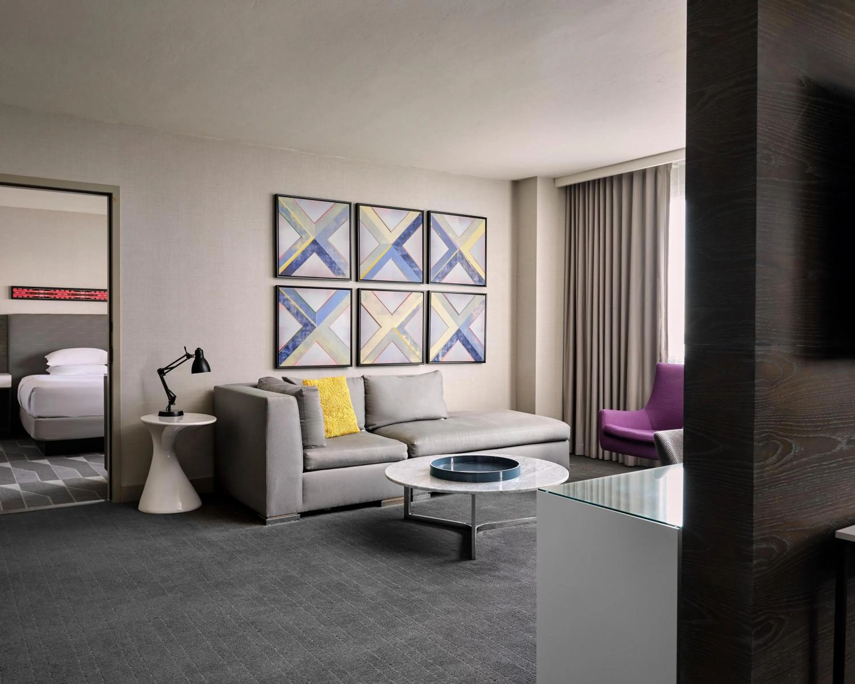 Photo of the whole room, Bed in Hyatt Regency Los Angeles International Airport