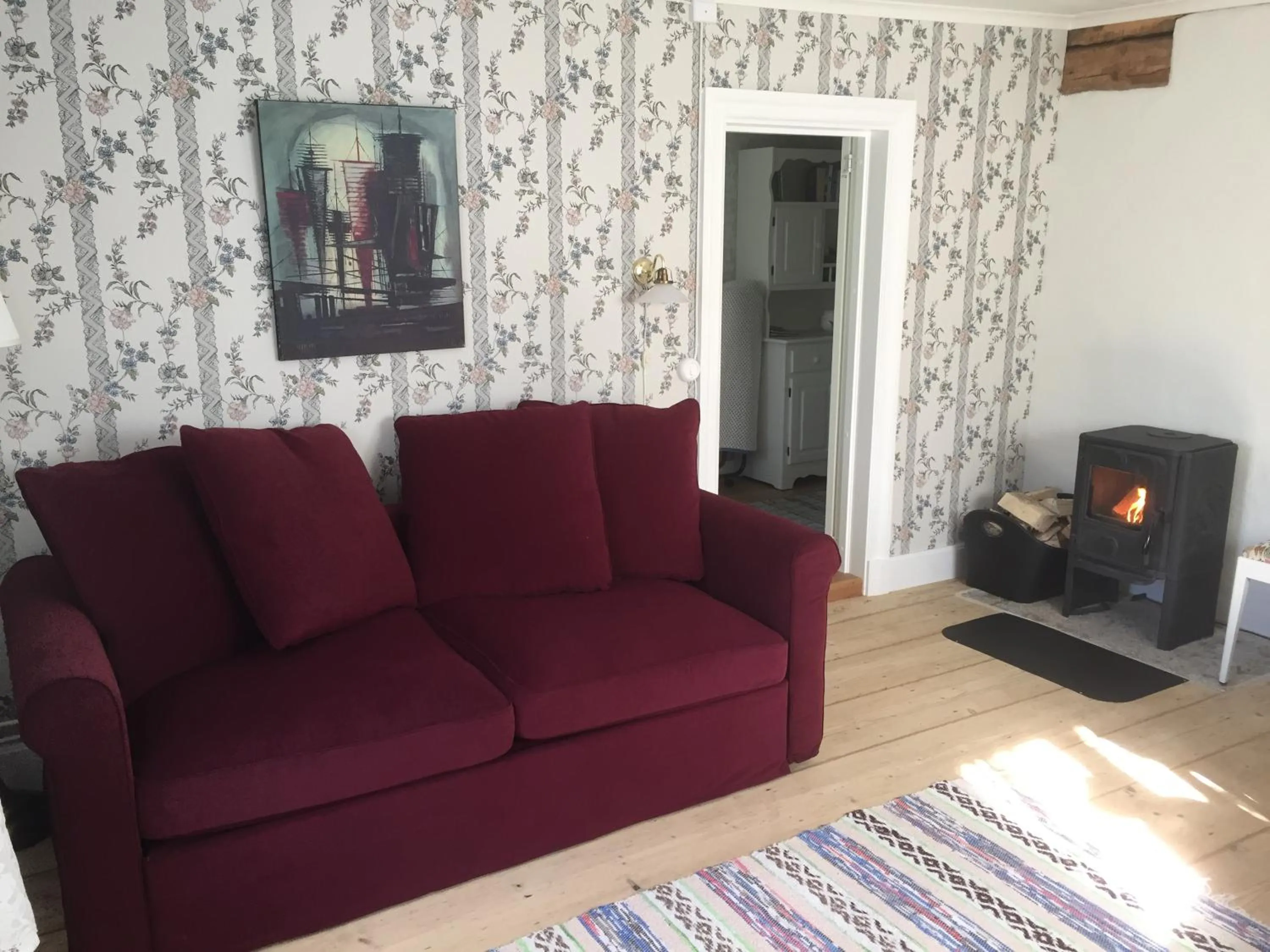 Living room in Stenbrottets lillstuga