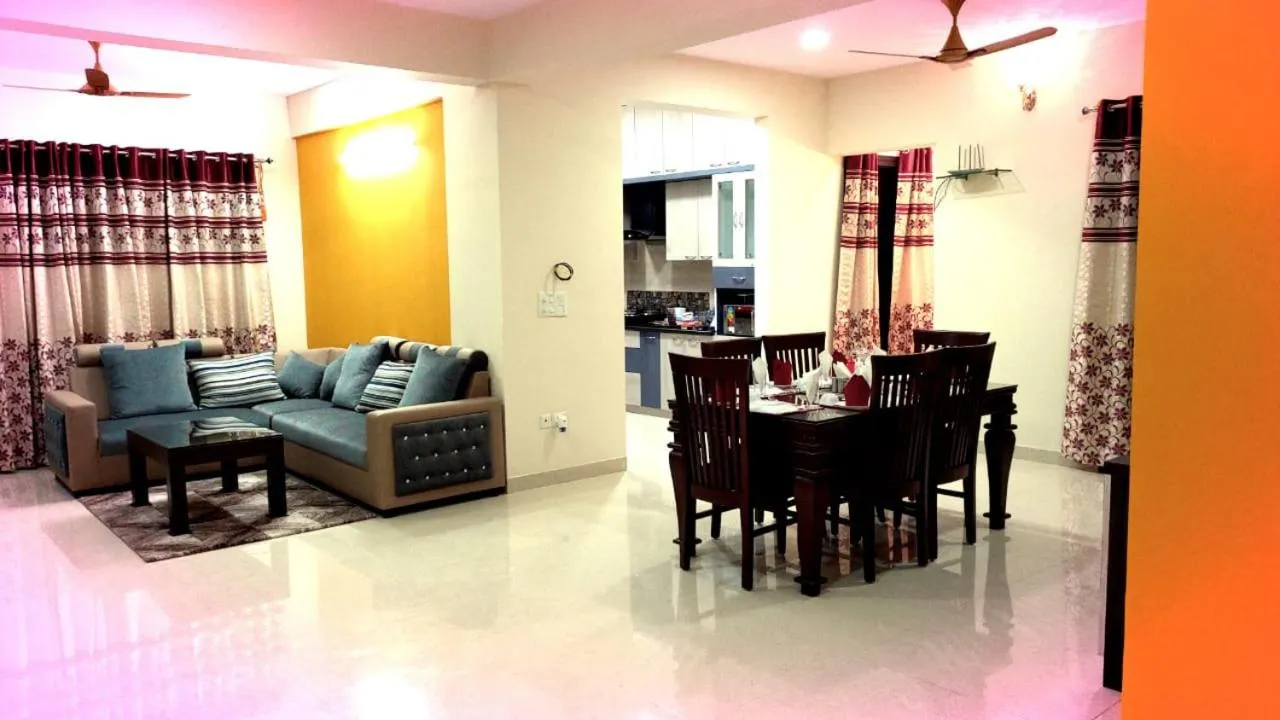 Deluxe AC Room in 3BHK Corporate service Aparment Manyata Tech Park