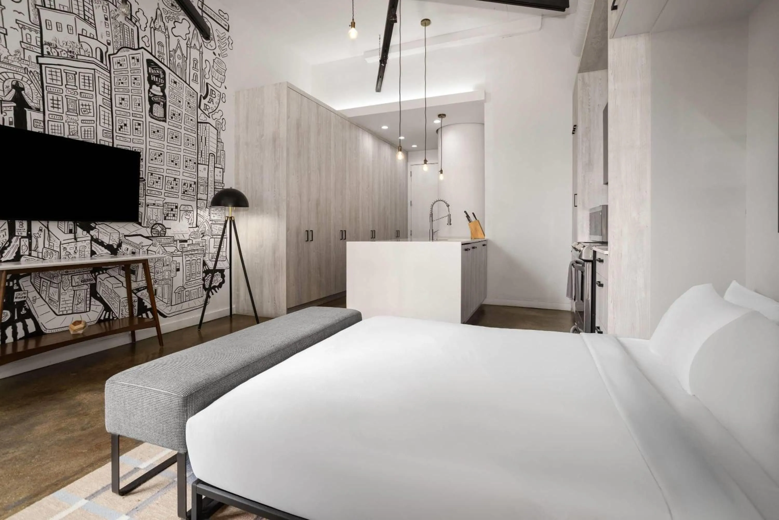Photo of the whole room, Bed in The Heid Lofts by Reside, a Wyndham Residence