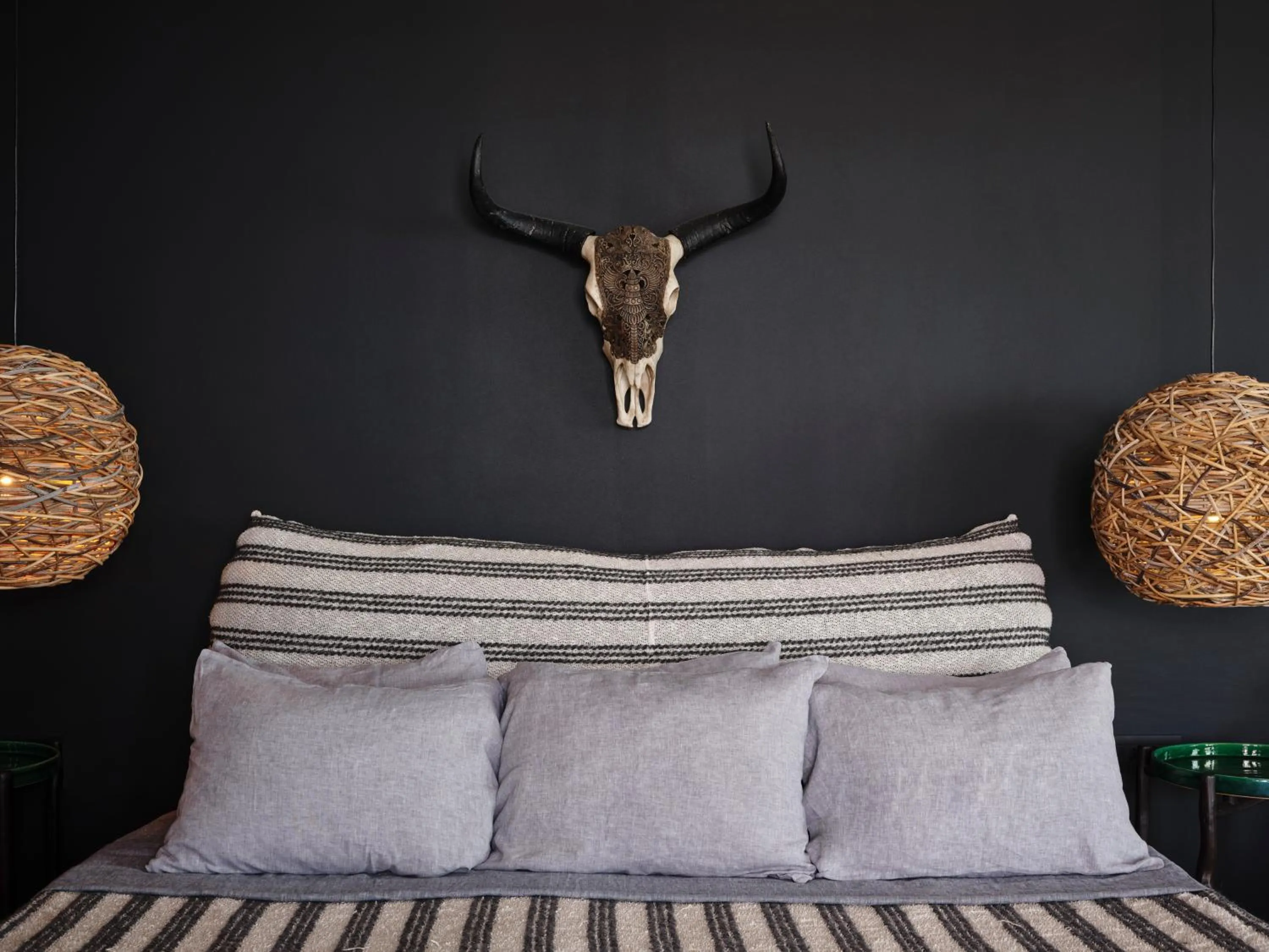 Bed in Myconian Panoptis Escape, a member of Small Luxury Hotels of the World