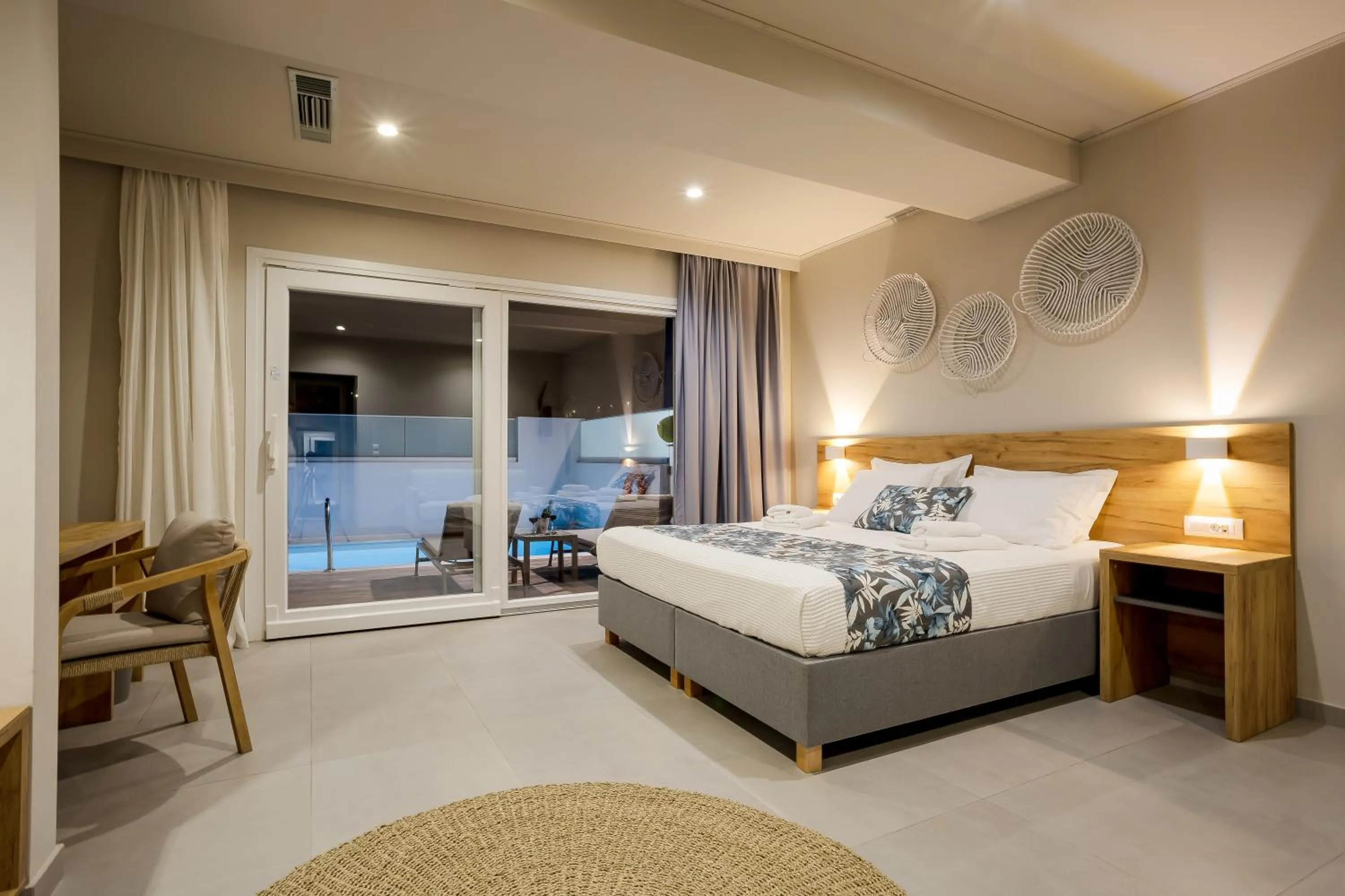 Night, Bed in Sarpidon Suites