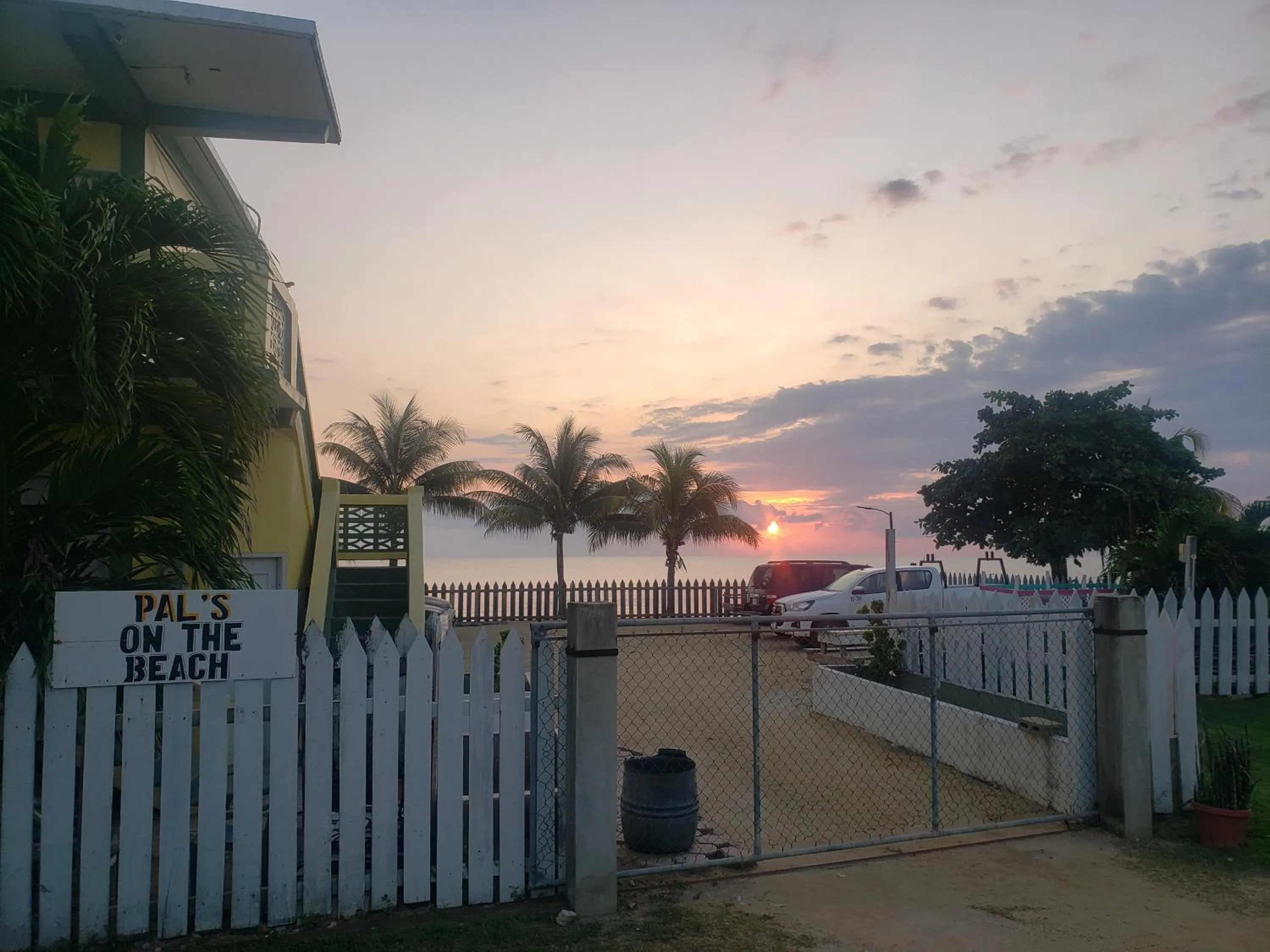 Sunset in Pal's on the beach - Dangriga, Belize