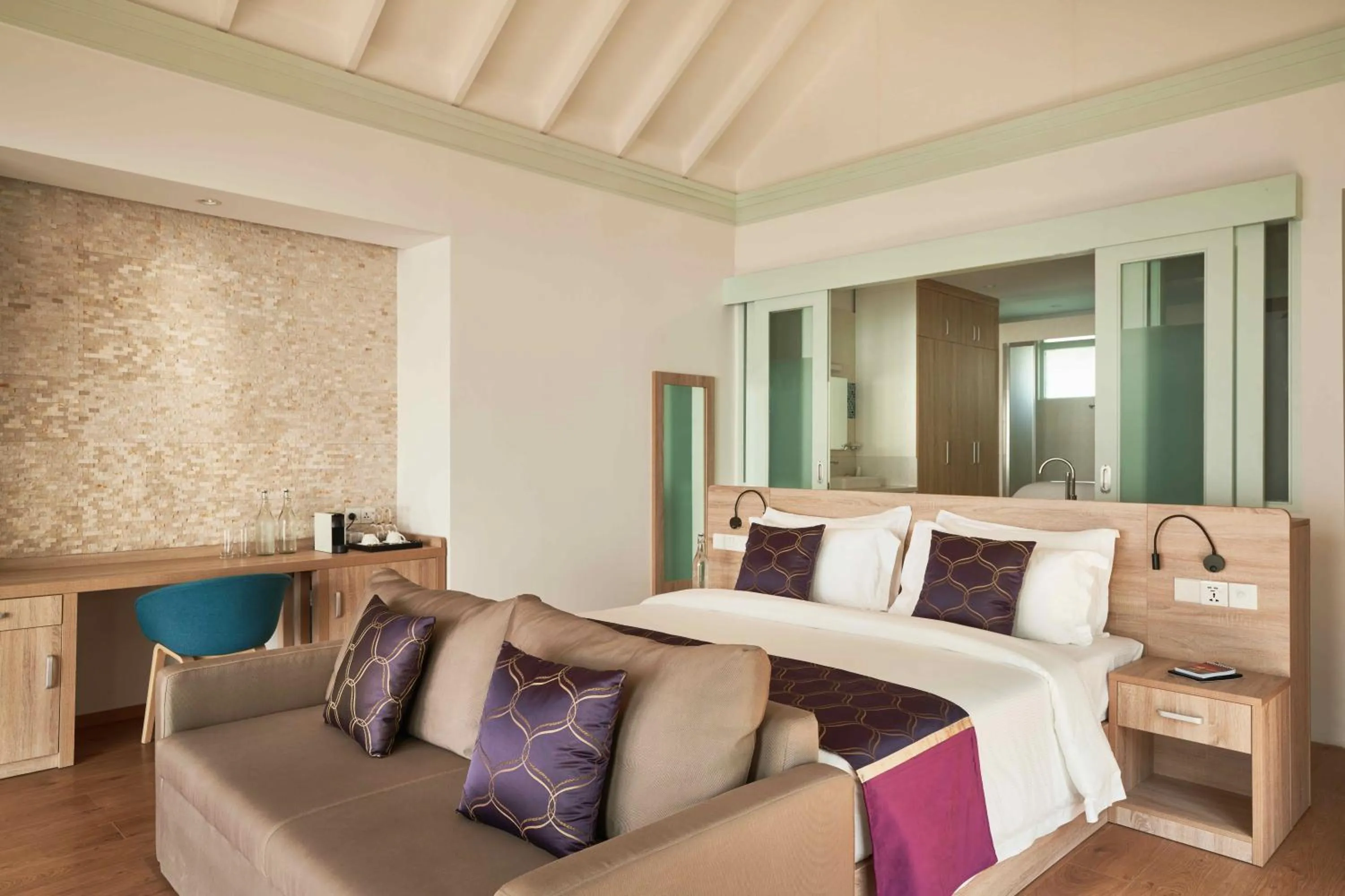 Bedroom, Bed in Siyam World Maldives - 24-Hour Premium All-inclusive with Free Transfer