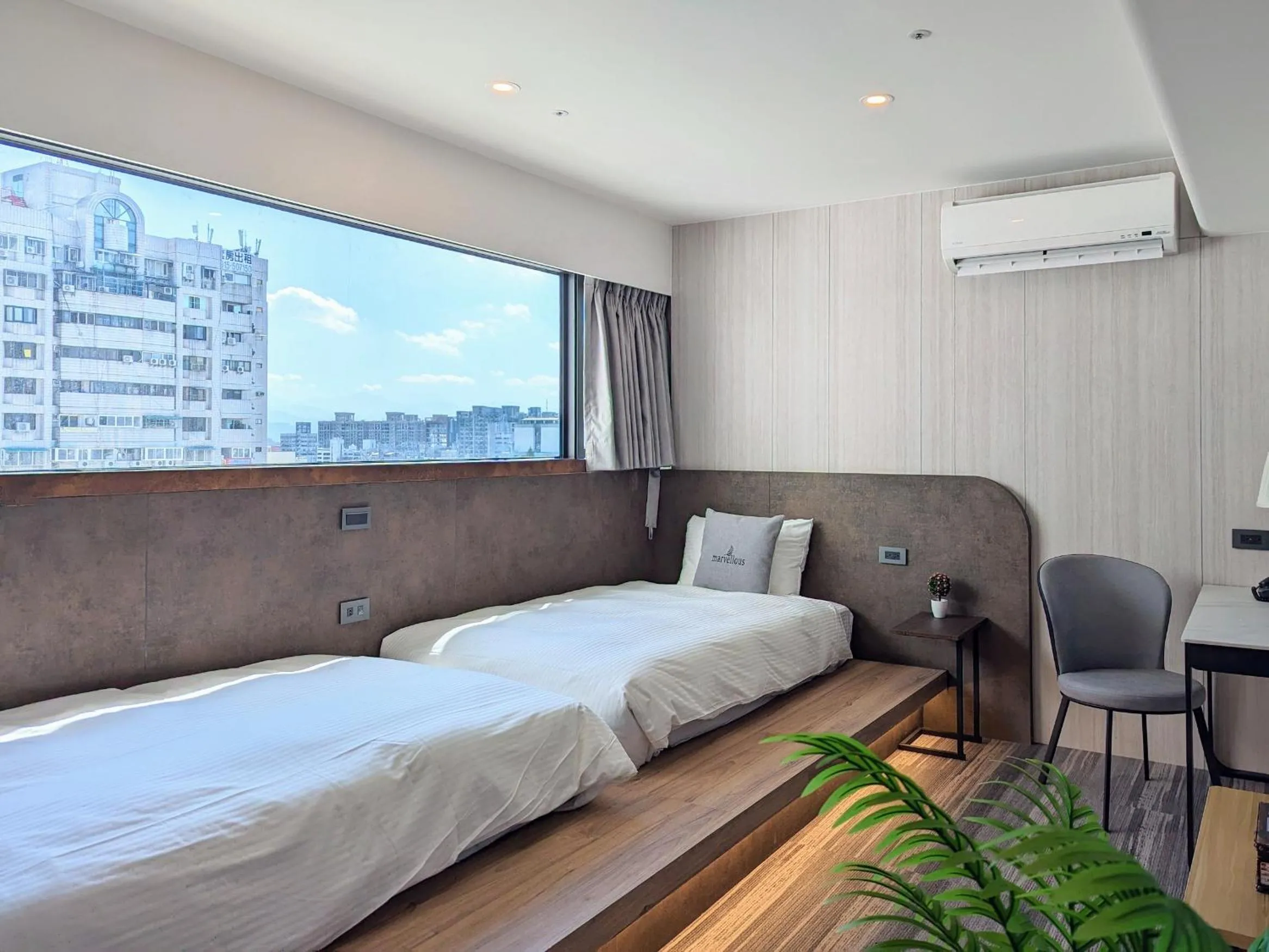 Twin Room with City View in K Hotel - Yizhong