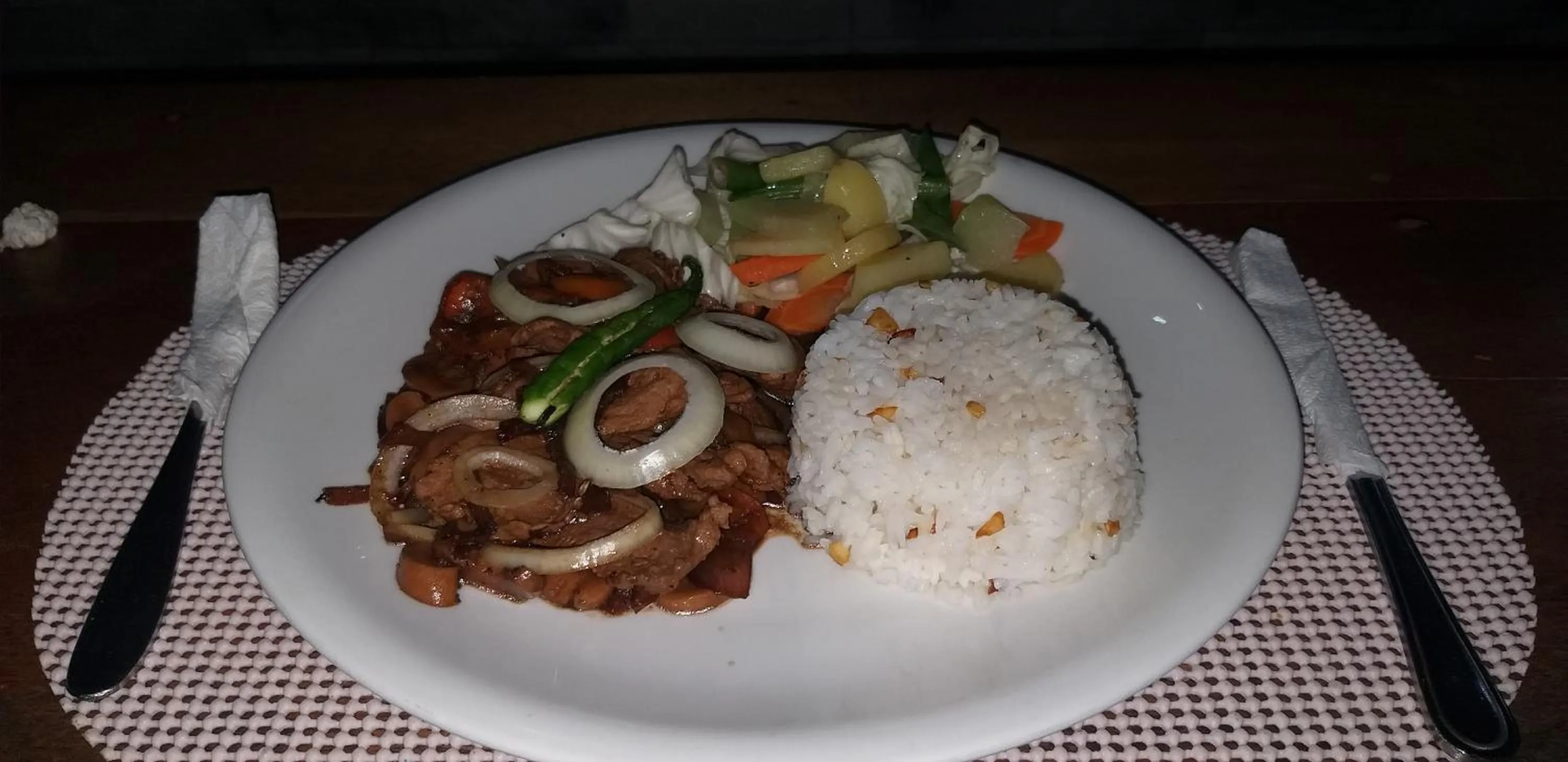 Dinner in The Shark's Tail Dive Resort