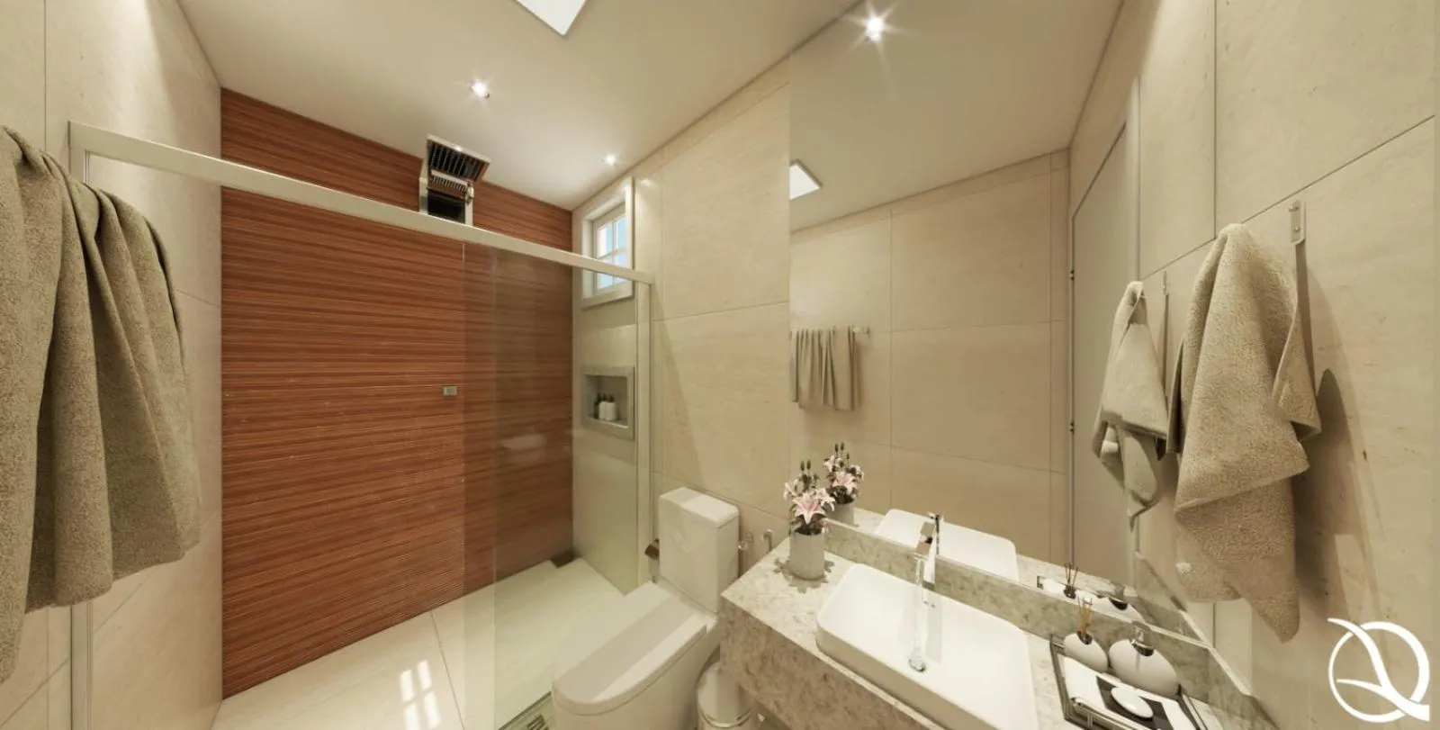 Shower in Biz & Biu Pousada Lavras Novas