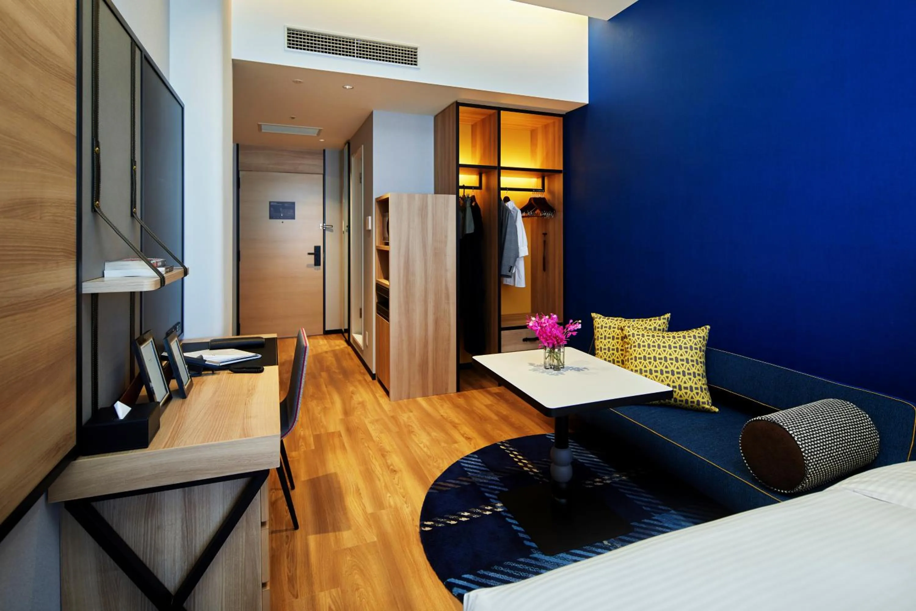 Living room, Bed in Citadines Namba Osaka