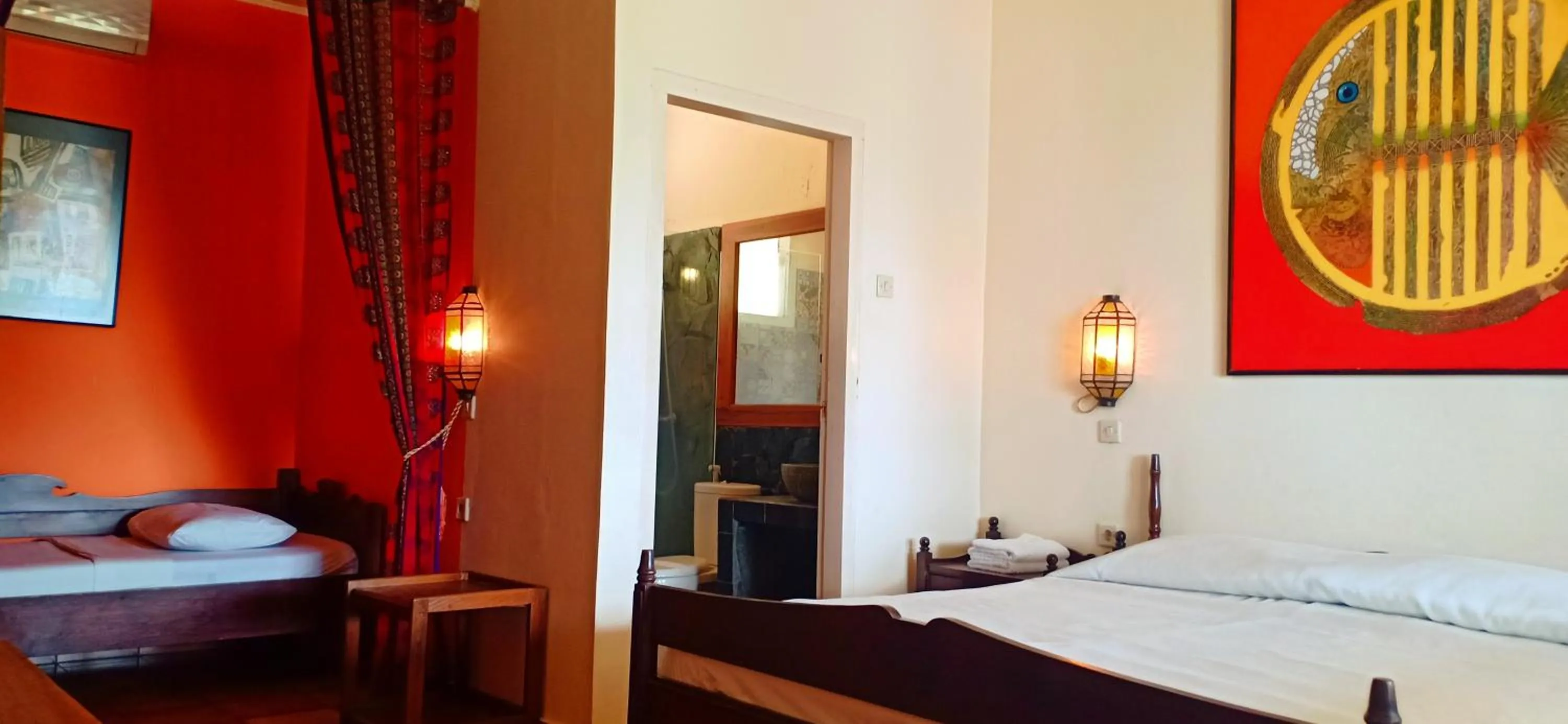 Bed in Bunga Ayu Seaside Resort