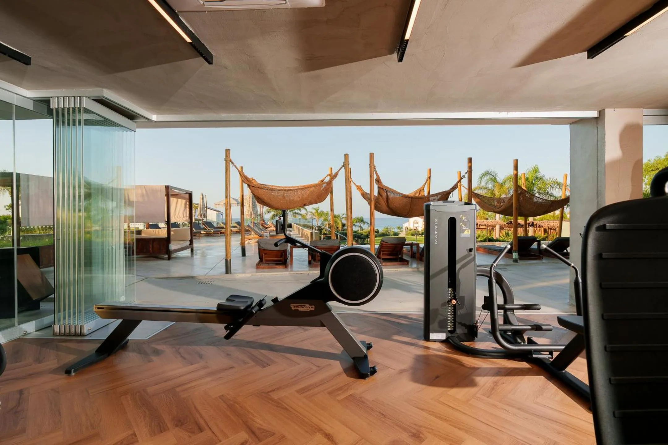 Fitness centre/facilities in Cavo Zoe Seaside Hotel