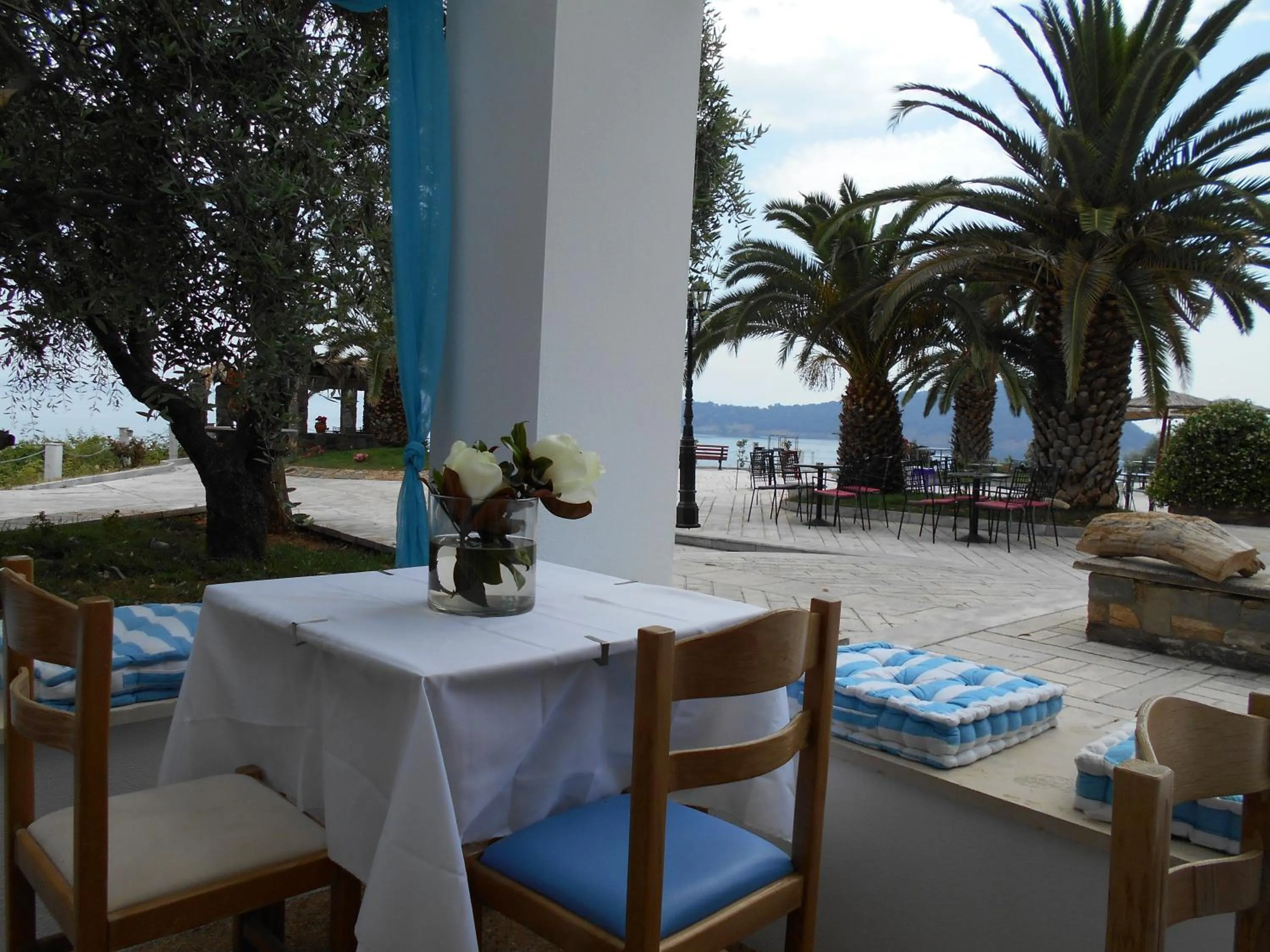 Patio in Kinira Beach Hotel