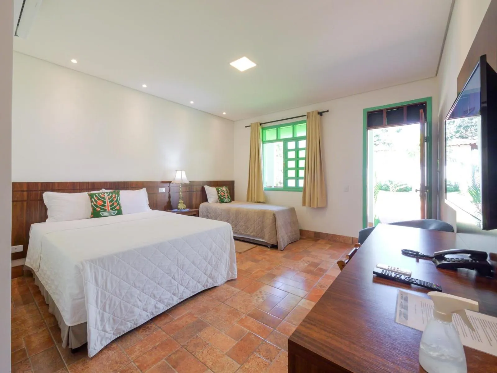 Bed in Pousada Ouro Preto de Bonito