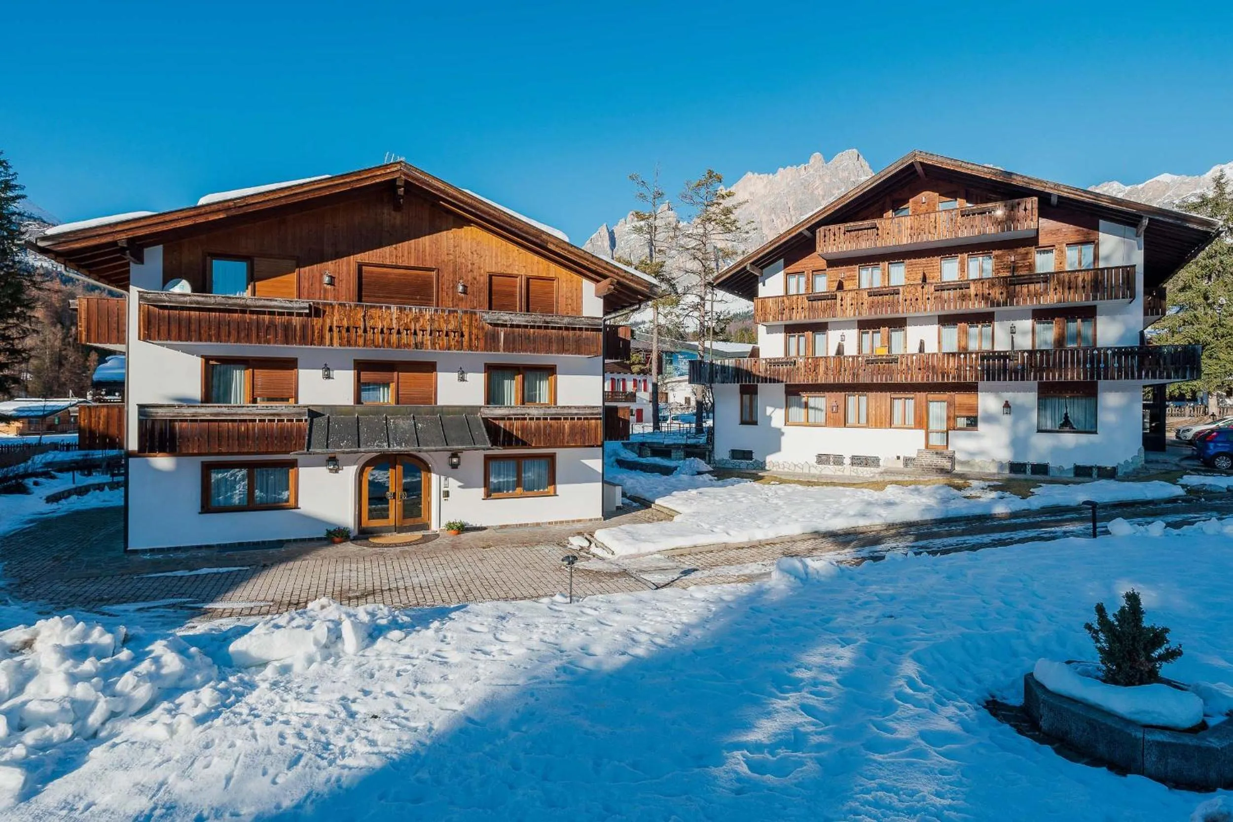 Property building, Winter in Hotel Capannina