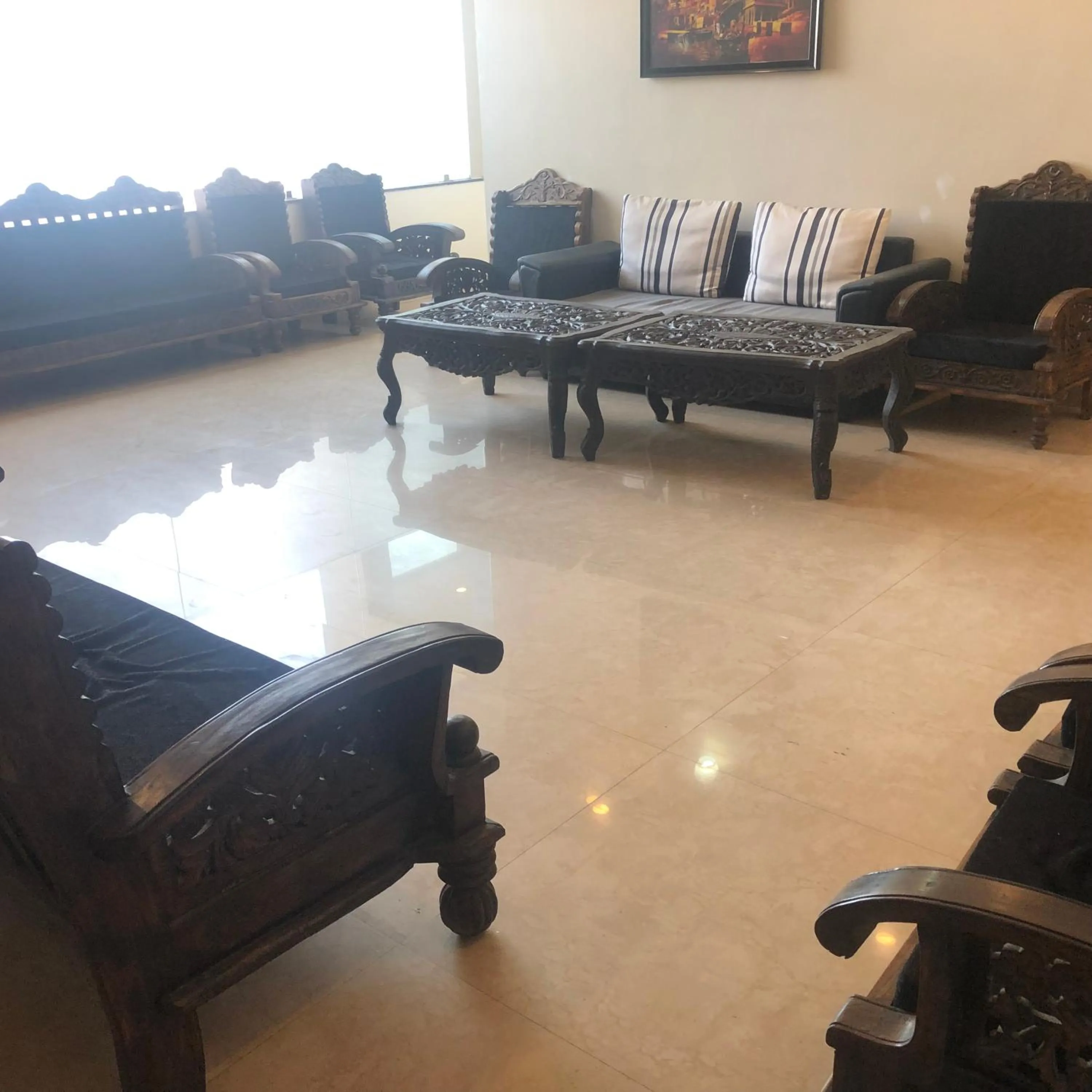 Seating area in Hotel Radiance Courtyard