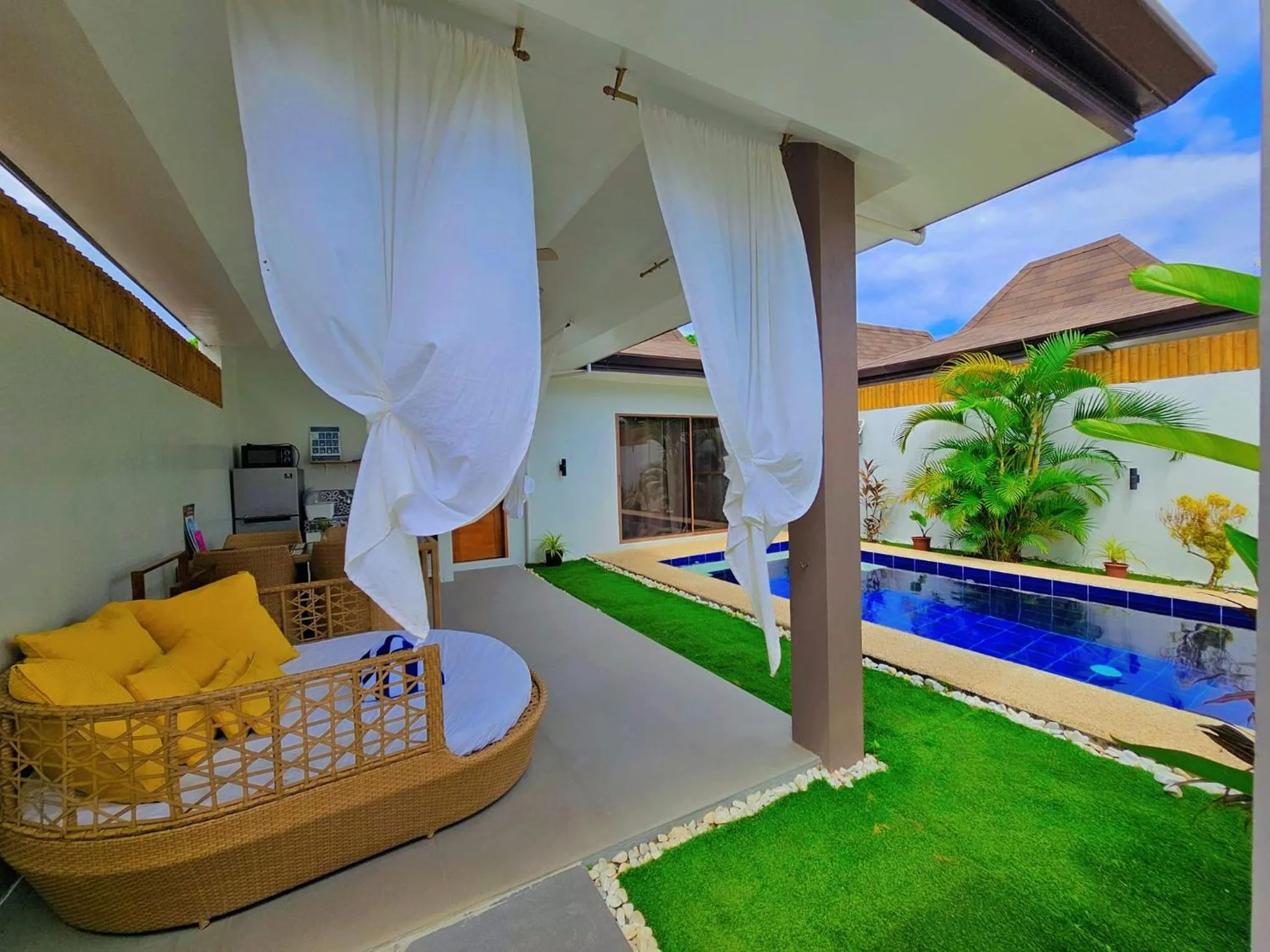 Seating area in Bali Villas Panglao Bohol