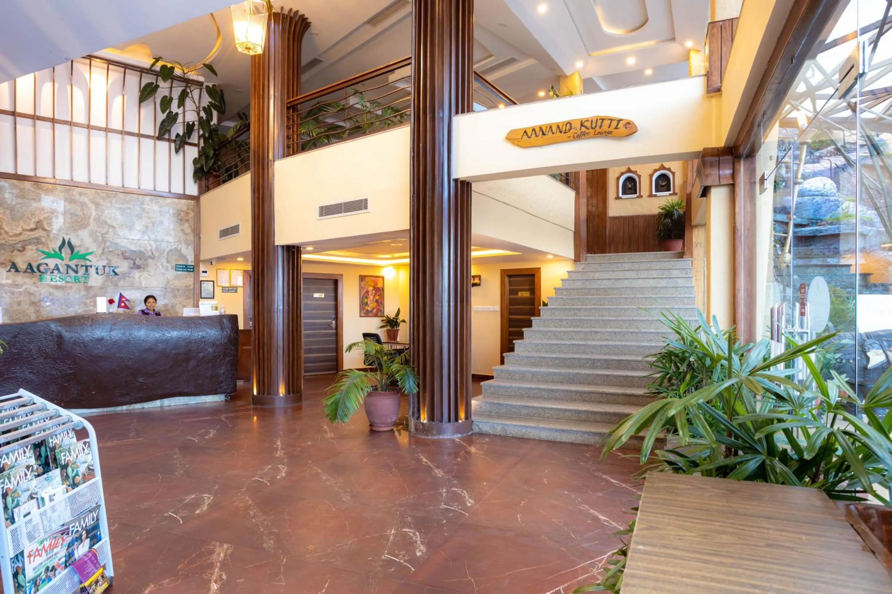 Lobby or reception in Aagantuk Resort