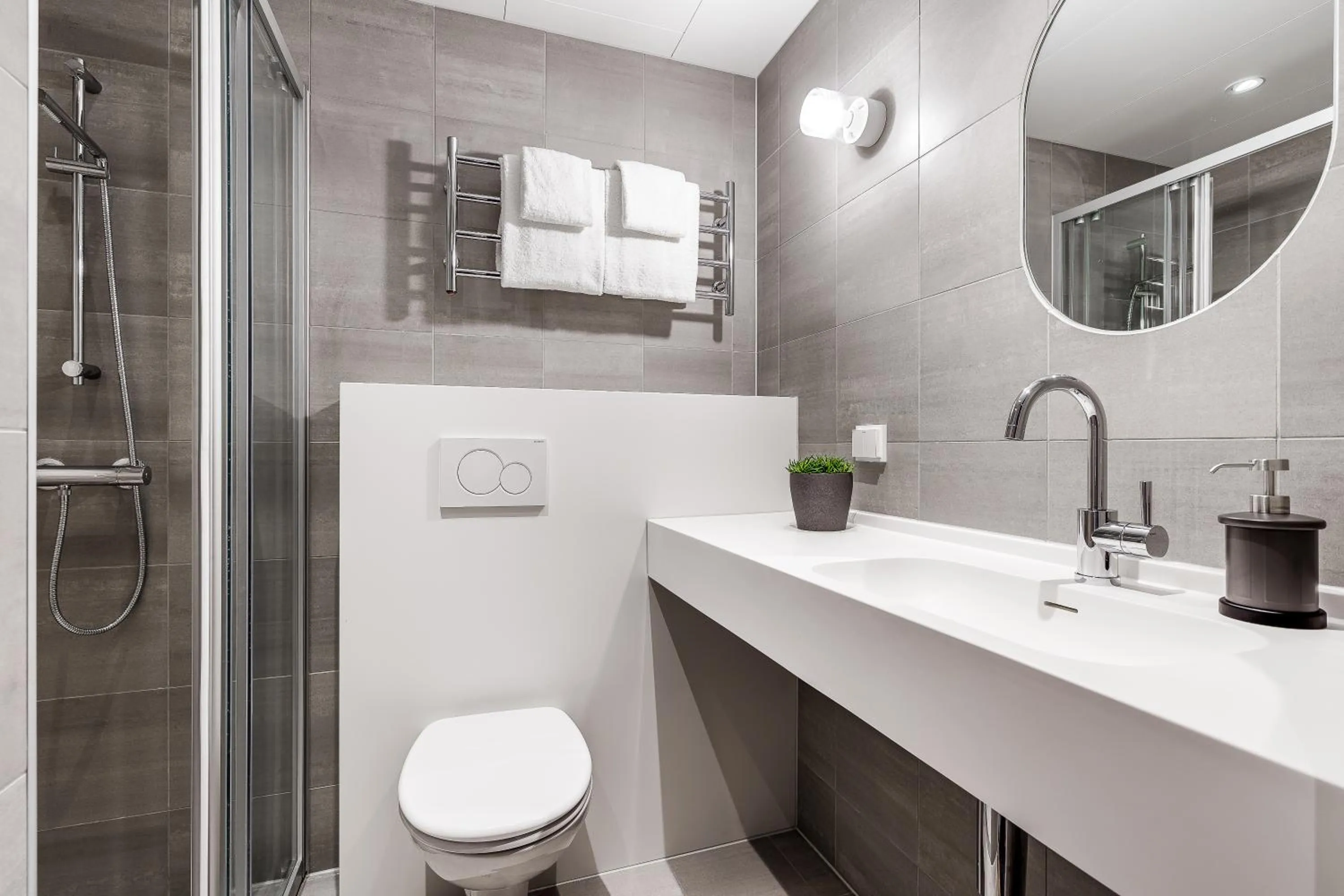 Shower in Forenom Hotels & Apartments Arlanda