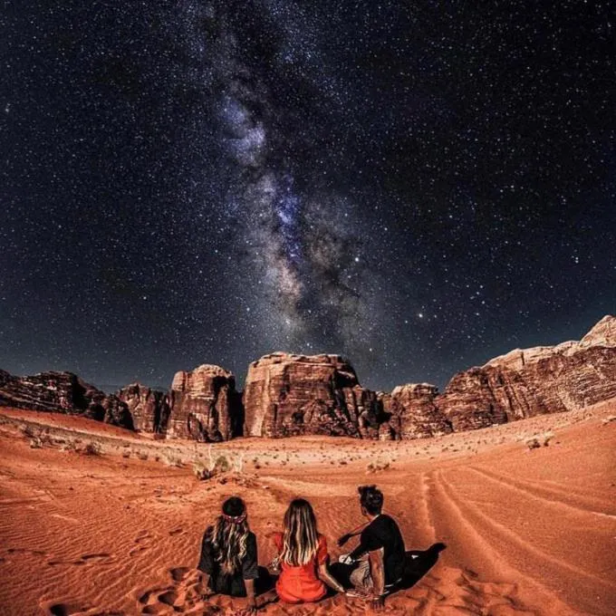 People in WadiRum Mobile Camp