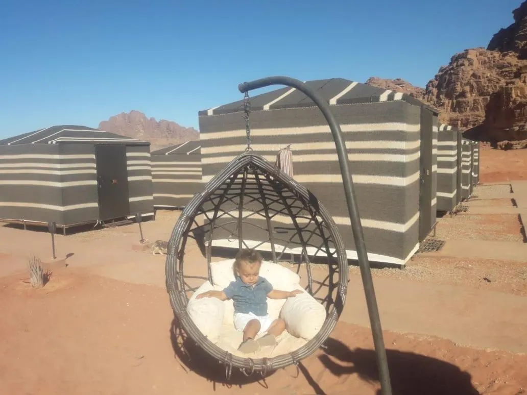 Seating area in WadiRum Mobile Camp