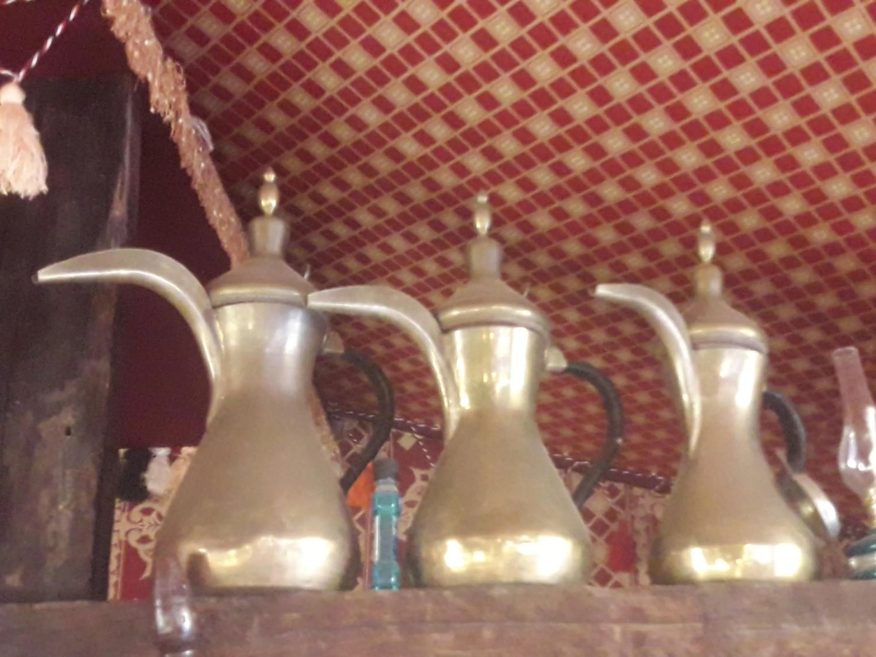 Drinks in WadiRum Mobile Camp