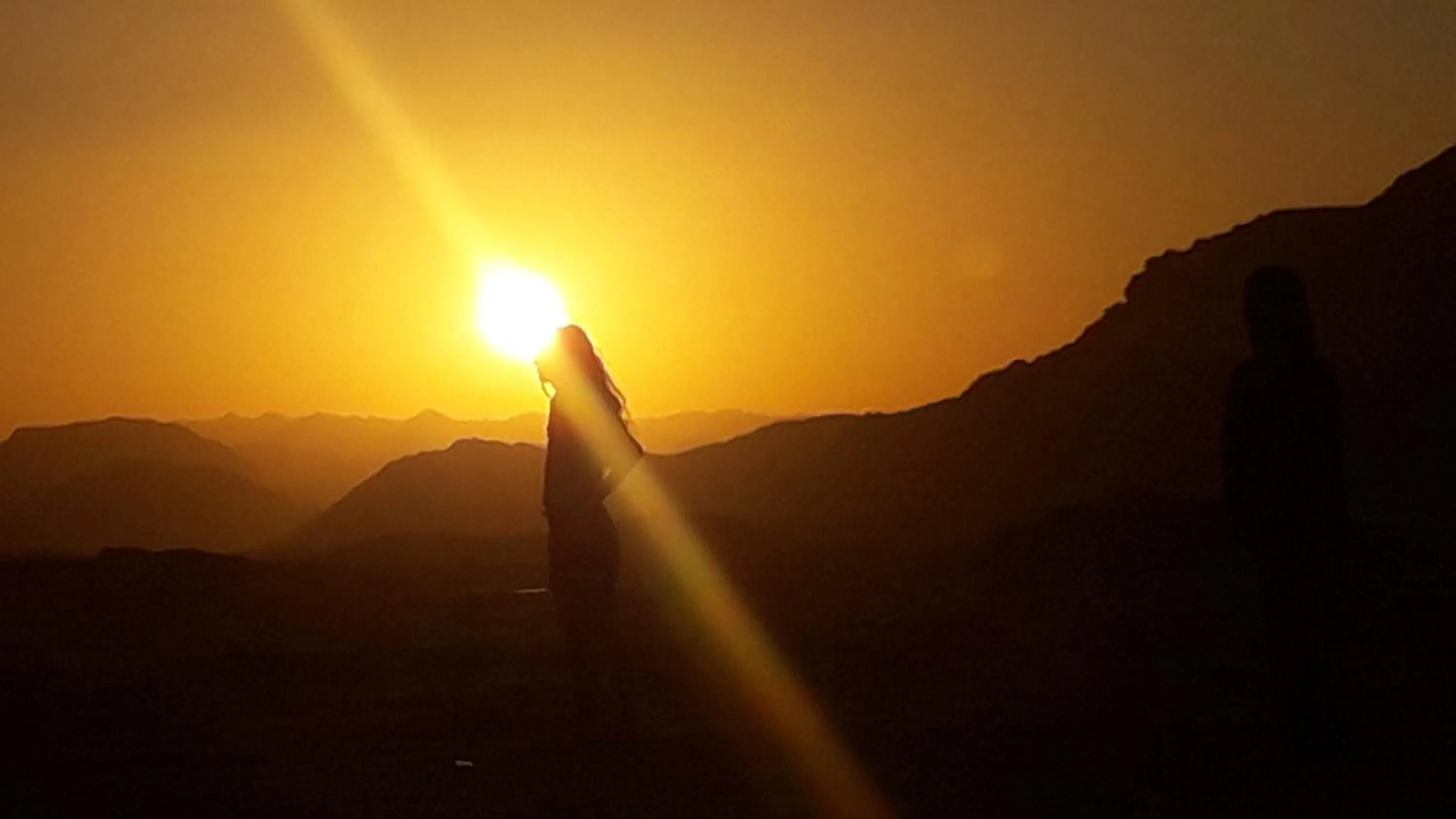 Sunset in WadiRum Mobile Camp