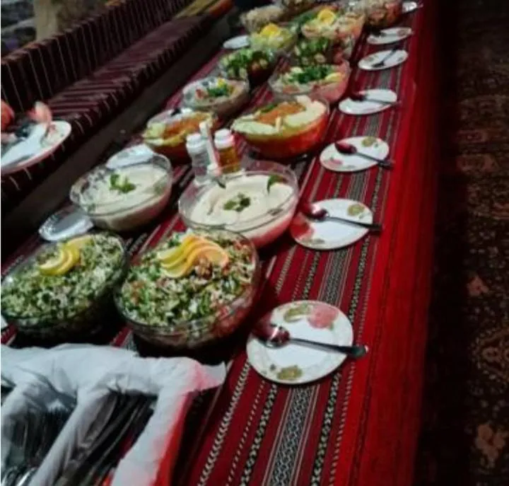 Food and drinks in WadiRum Mobile Camp