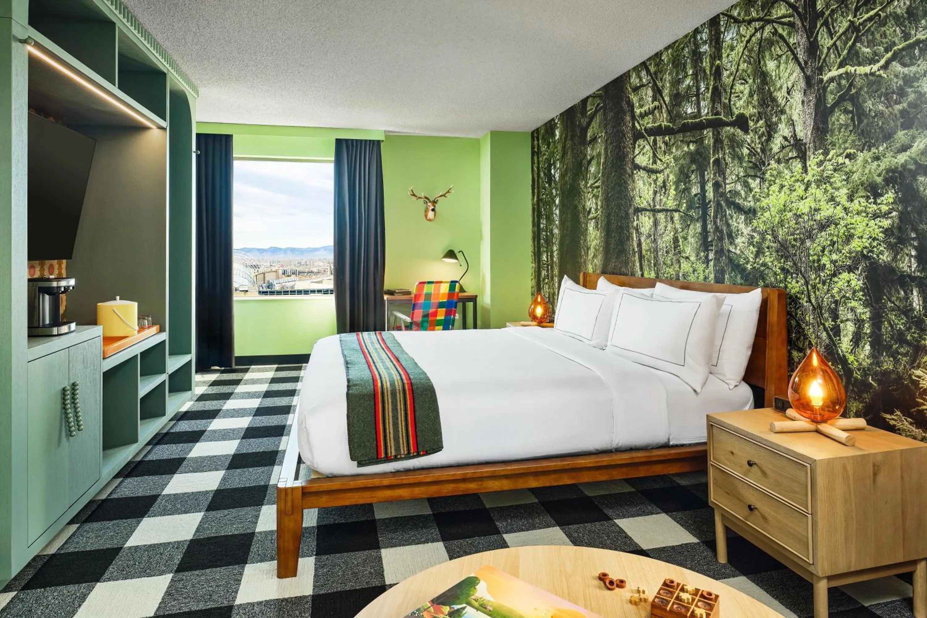 Bed in the Curtis Denver - A DoubleTree by Hilton Hotel