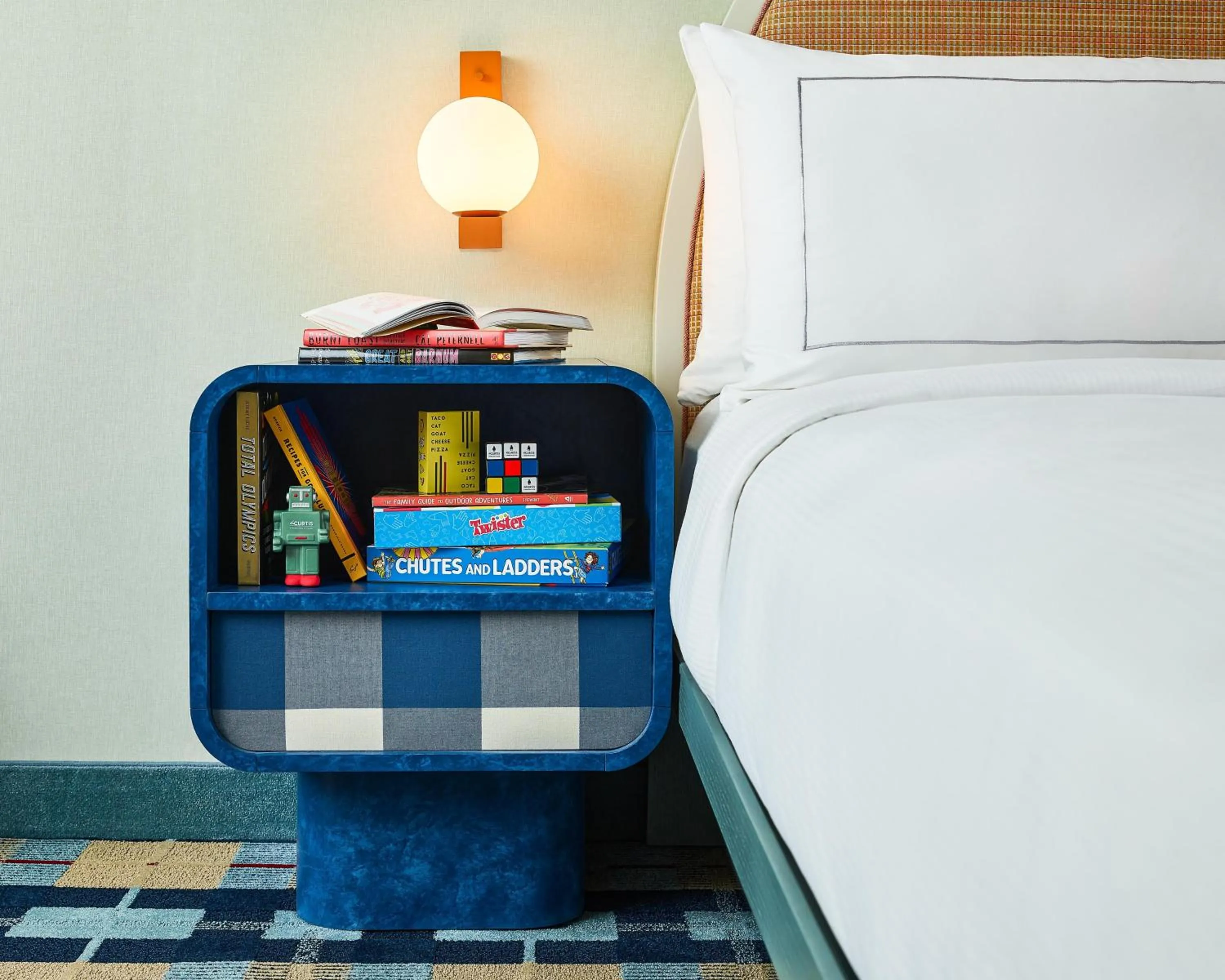 Bed in the Curtis Denver - A DoubleTree by Hilton Hotel