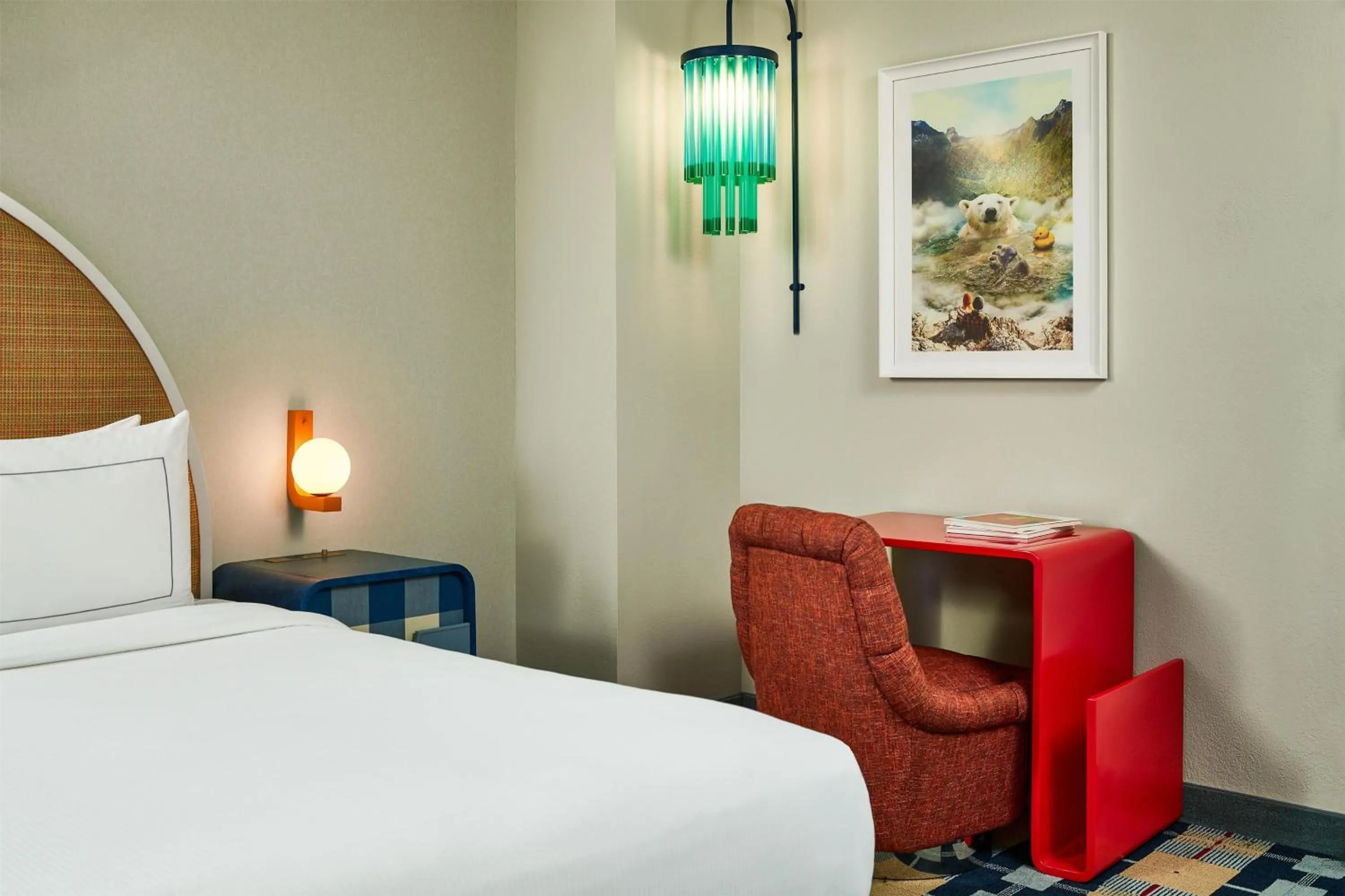 Bed in the Curtis Denver - A DoubleTree by Hilton Hotel