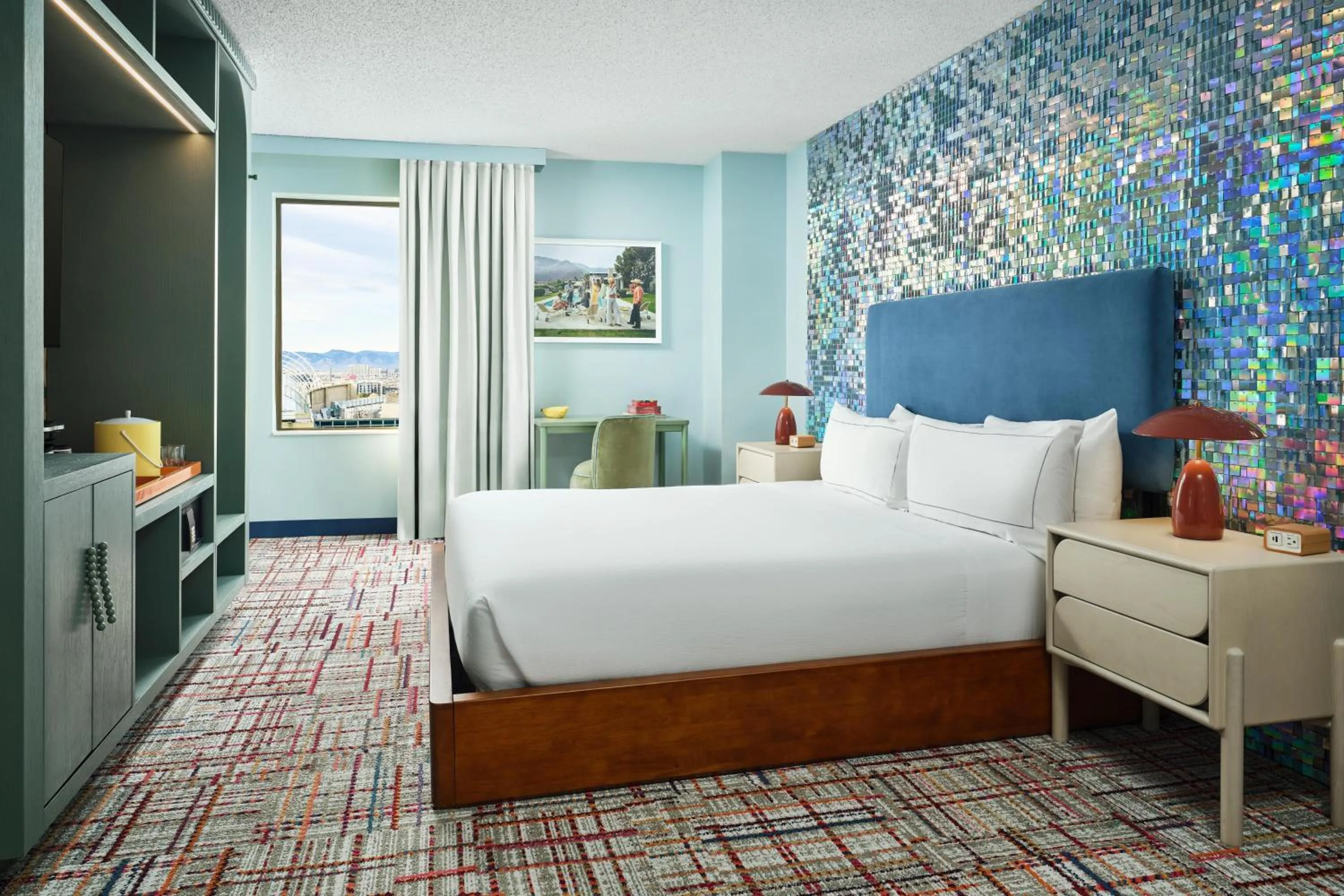 Bed in the Curtis Denver - A DoubleTree by Hilton Hotel