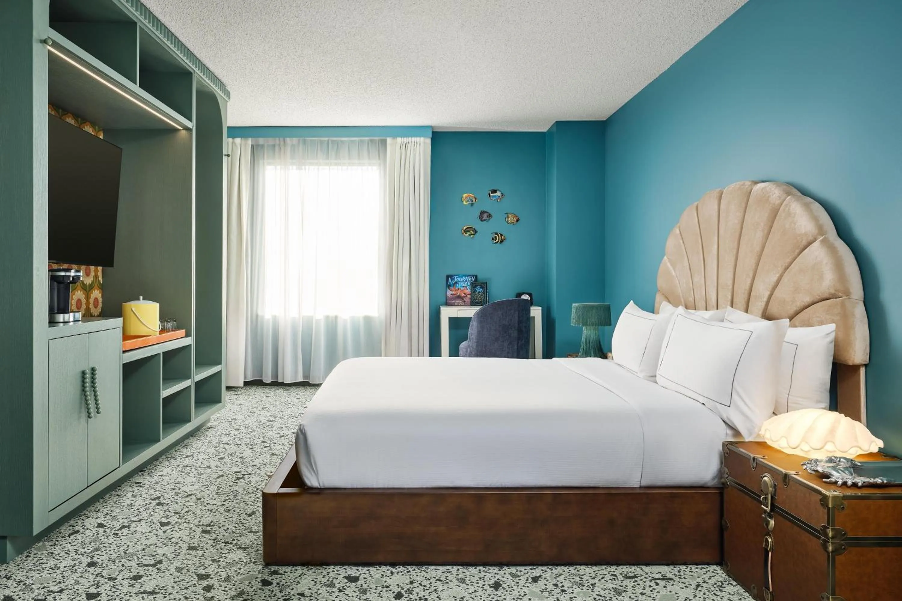 Bed in the Curtis Denver - A DoubleTree by Hilton Hotel