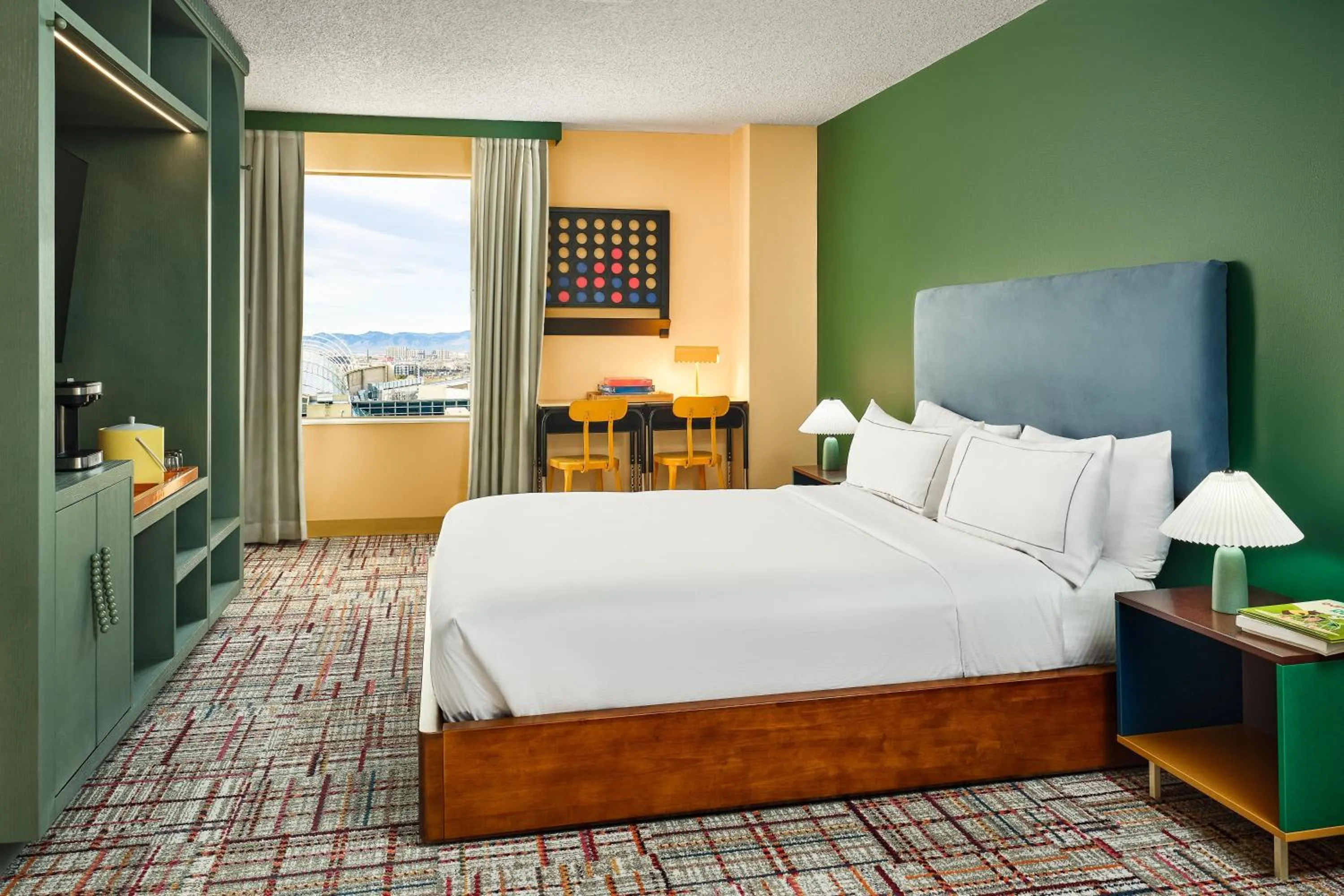 Bed in the Curtis Denver - A DoubleTree by Hilton Hotel