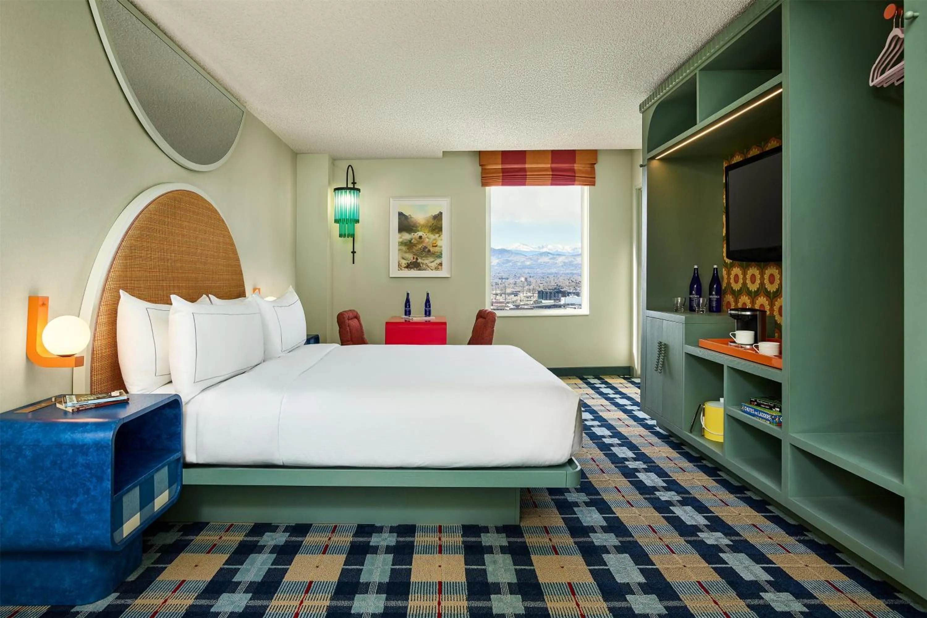 Bed in the Curtis Denver - A DoubleTree by Hilton Hotel