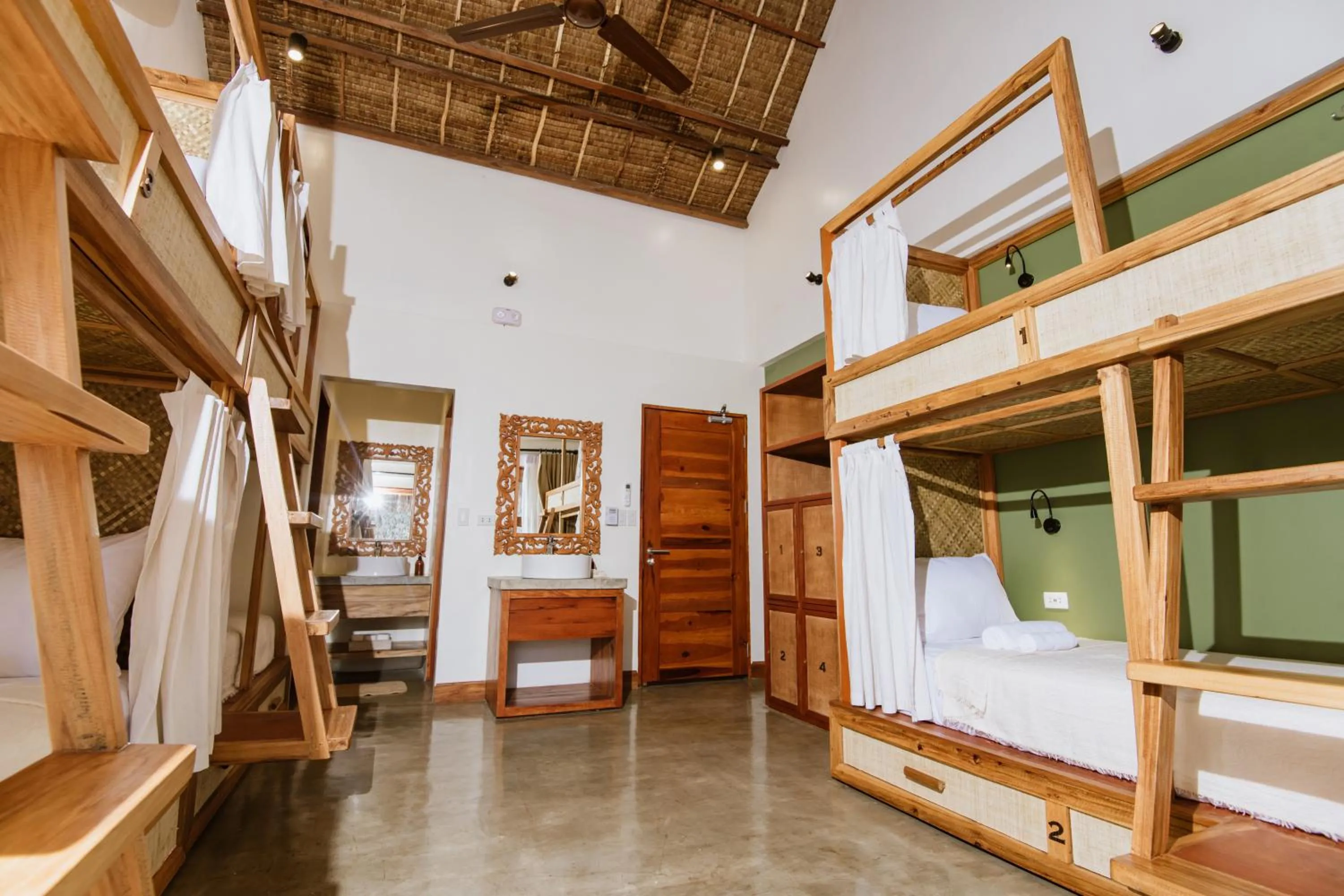 Bathroom, Bed in Las Palmas Villas and Casitas Siargao