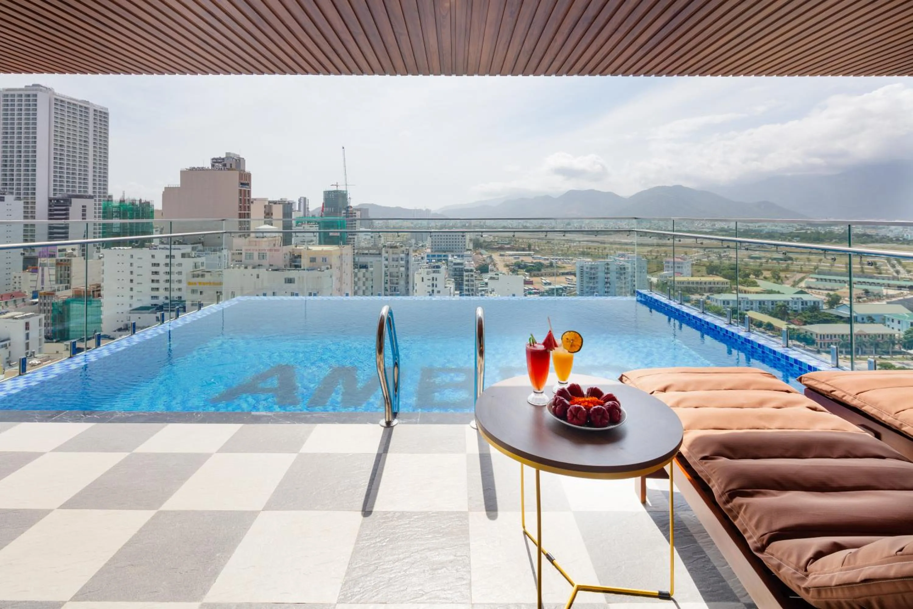 Pool view in Amber Hotel managed by HT