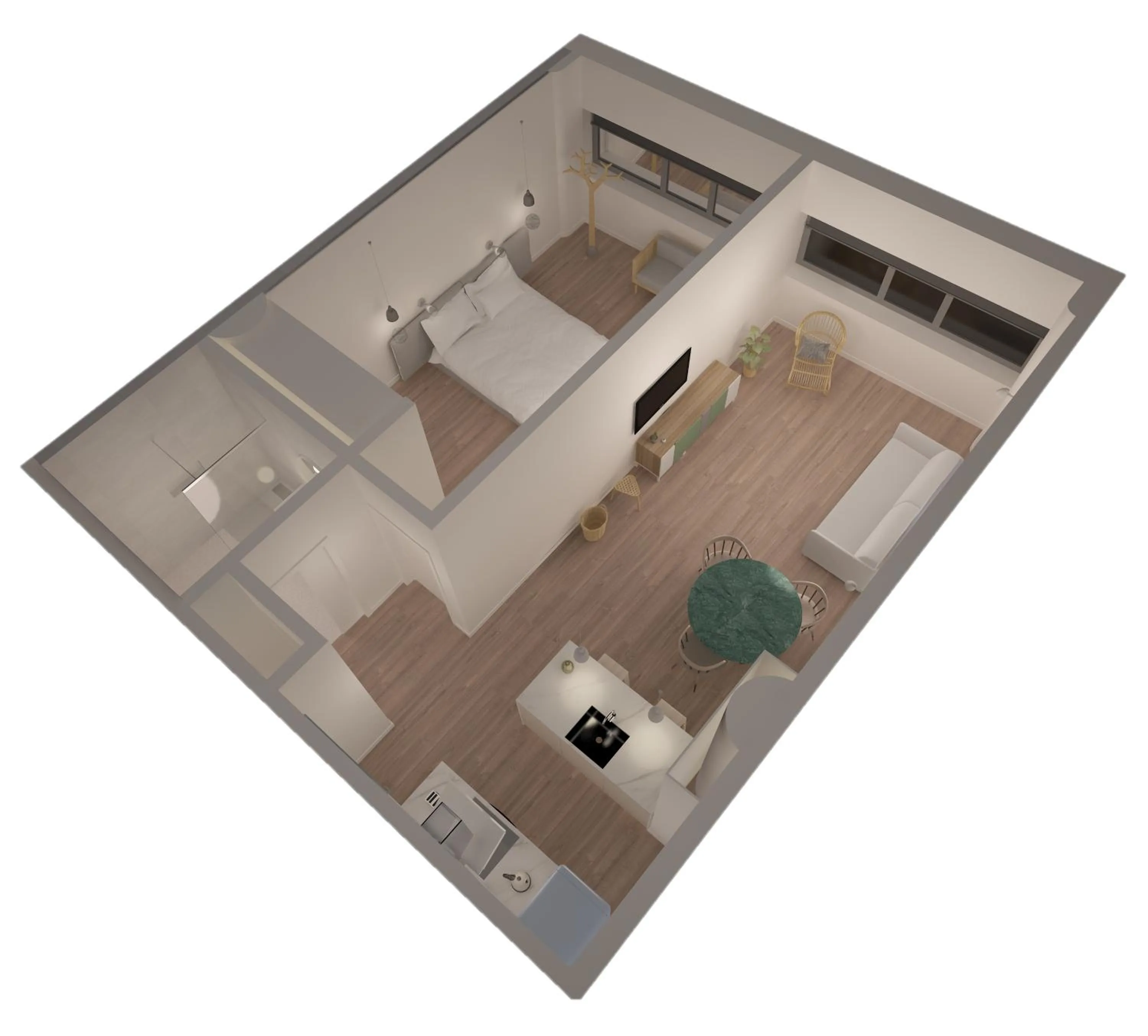 Floor plan in Three House Hotel