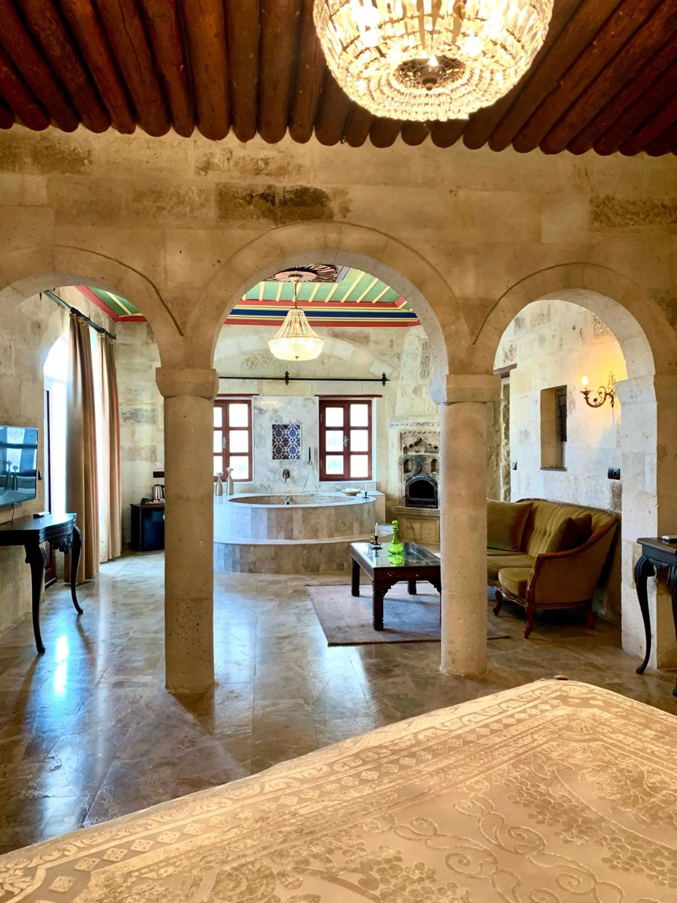 Living room, Bed in Zeydem Suites