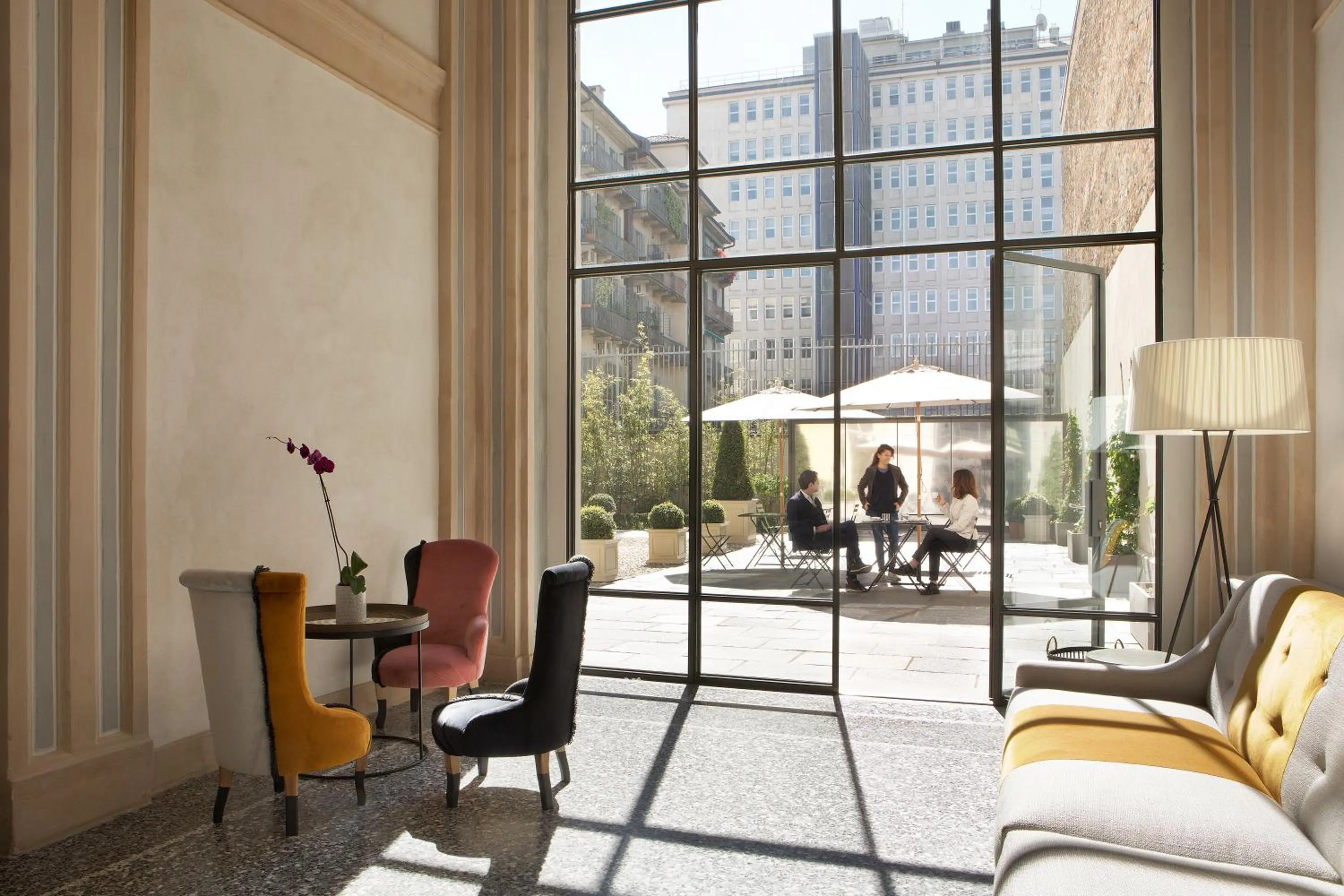 Inner courtyard view in Opera35 Boutique Hotel