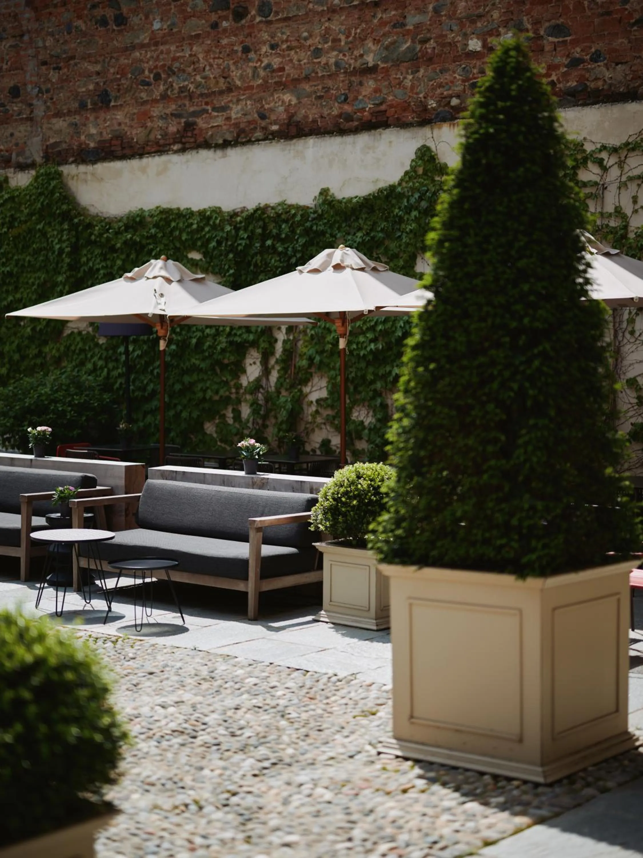 Inner courtyard view in Opera35 Boutique Hotel