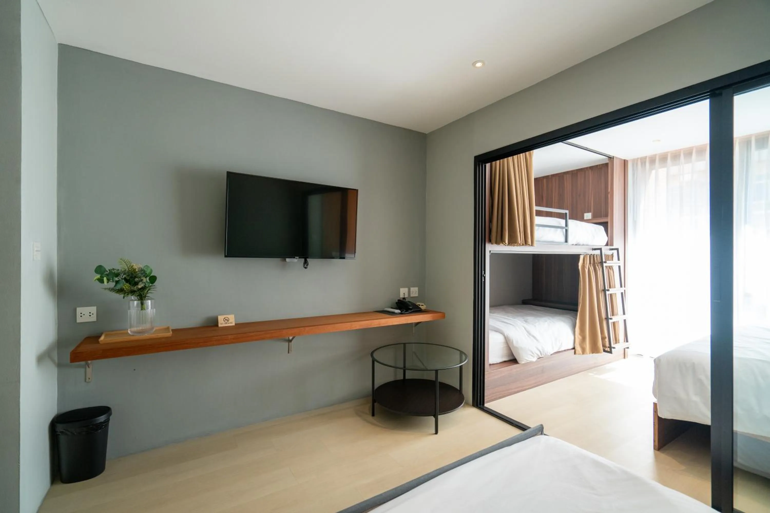 Bed in Woodstory Boutique Hotel