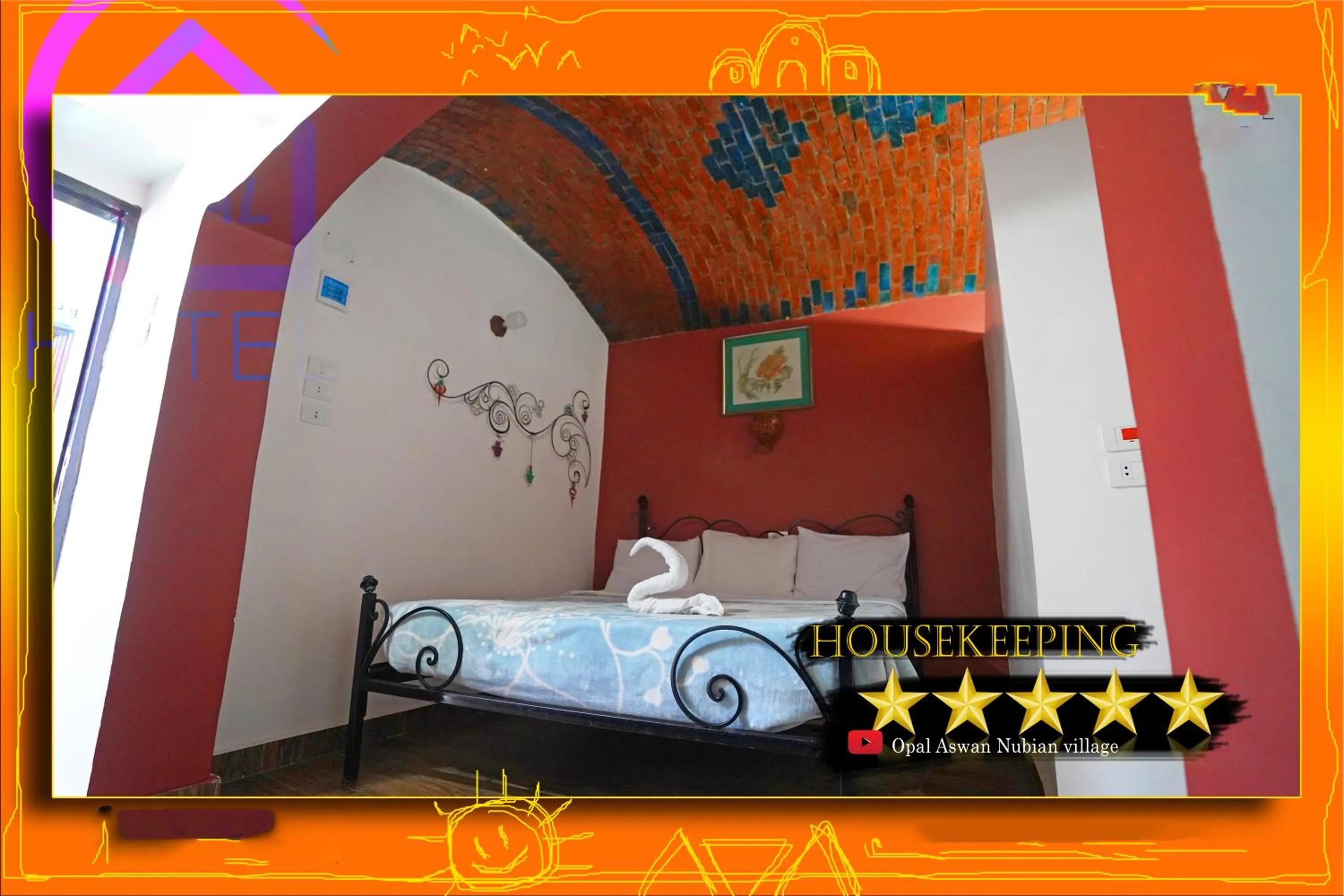 Bed in Opal privat nubian hotel