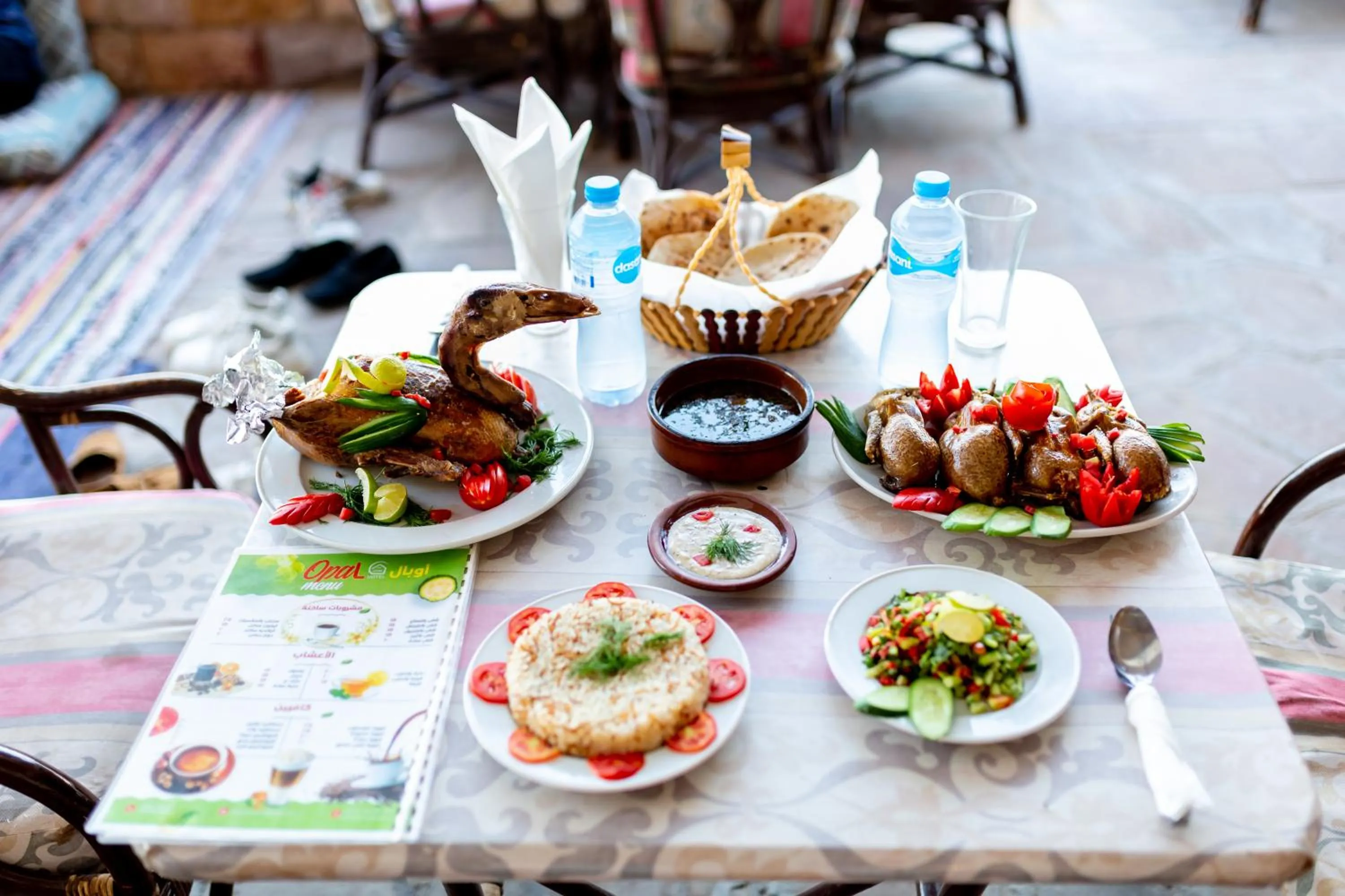 Food and drinks in Opal privat nubian hotel