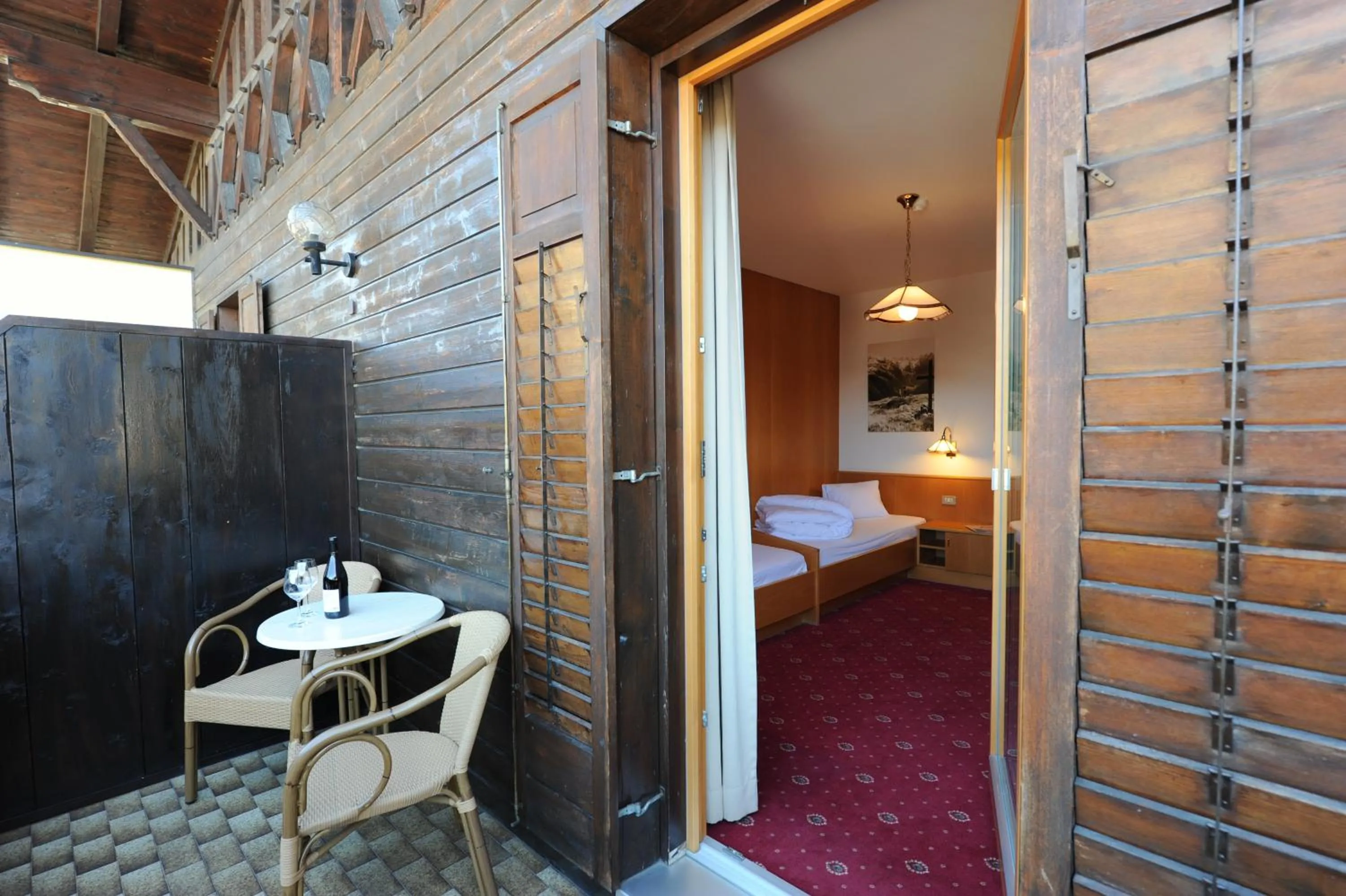 Balcony/Terrace, Bed in Gasthof Stern