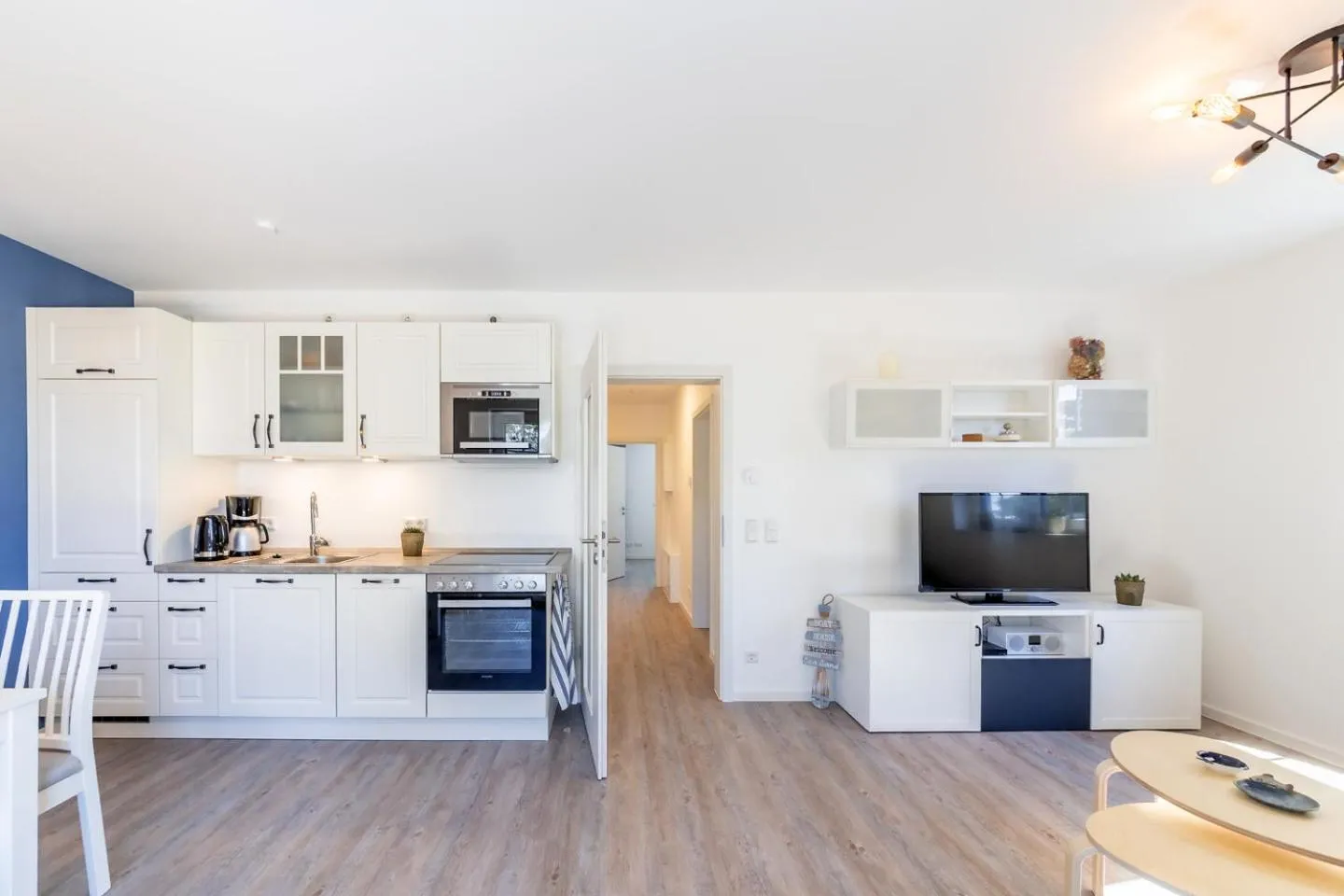 Kitchen or kitchenette in Dünenkieker Ferienwohnung