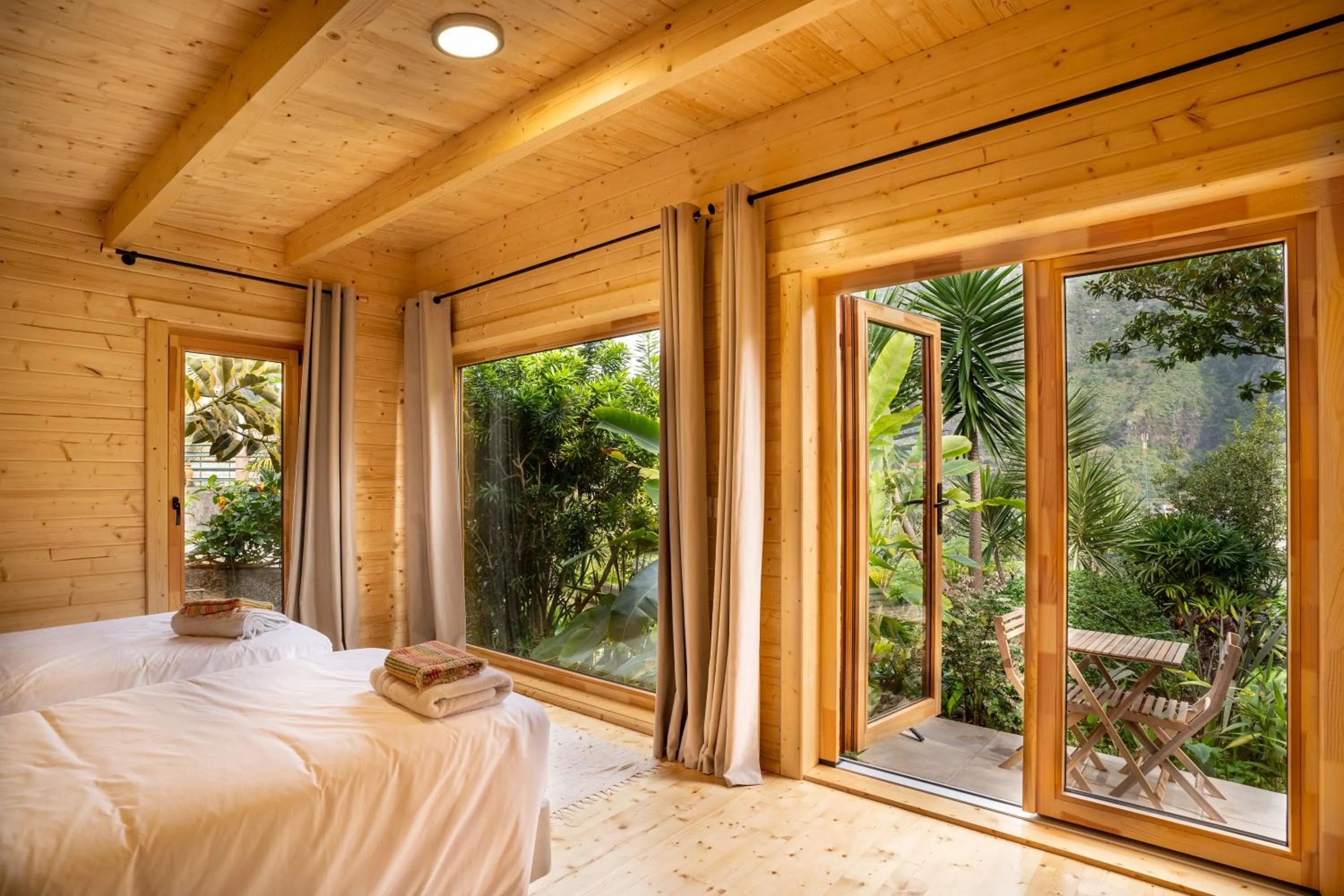 Natural landscape, Bed in Madeira Surf Lodge