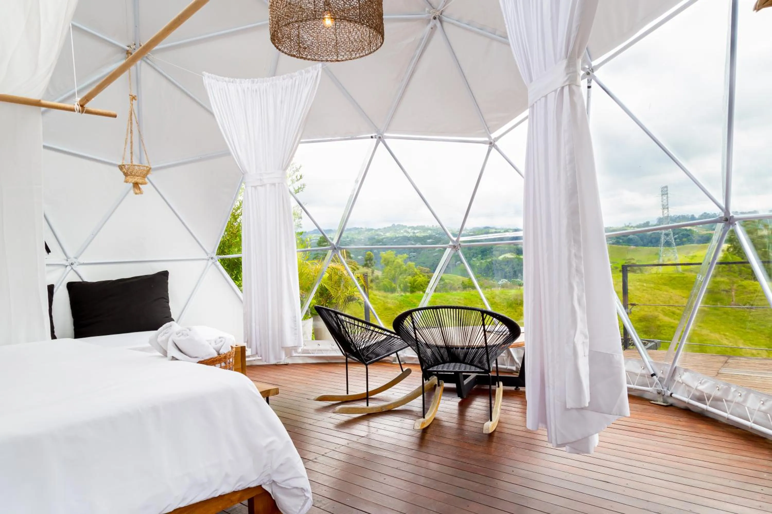 Bed in Ecohotel Monte Tierra Habitaciones y Glamping