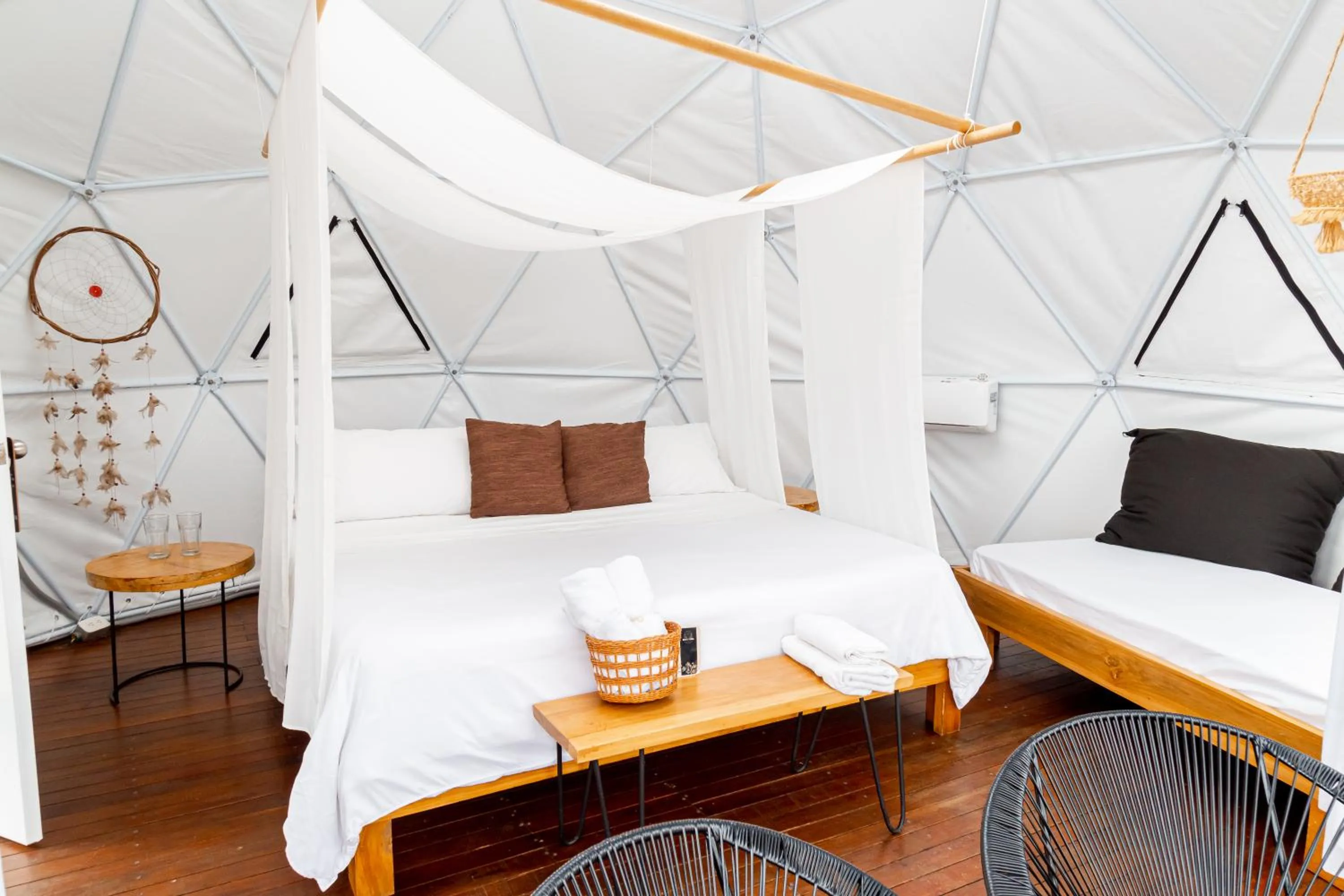 Bed in Ecohotel Monte Tierra Habitaciones y Glamping